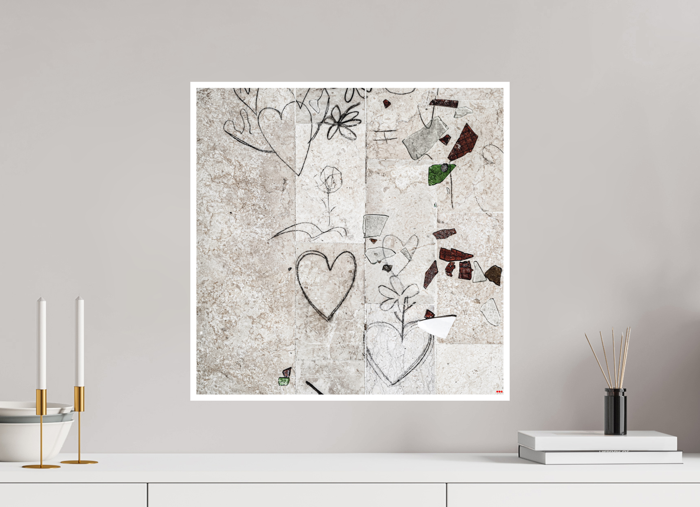 50 x 50 cm, Fine Art Print Hahnemühle William Turner RED³ PH Chandelier II