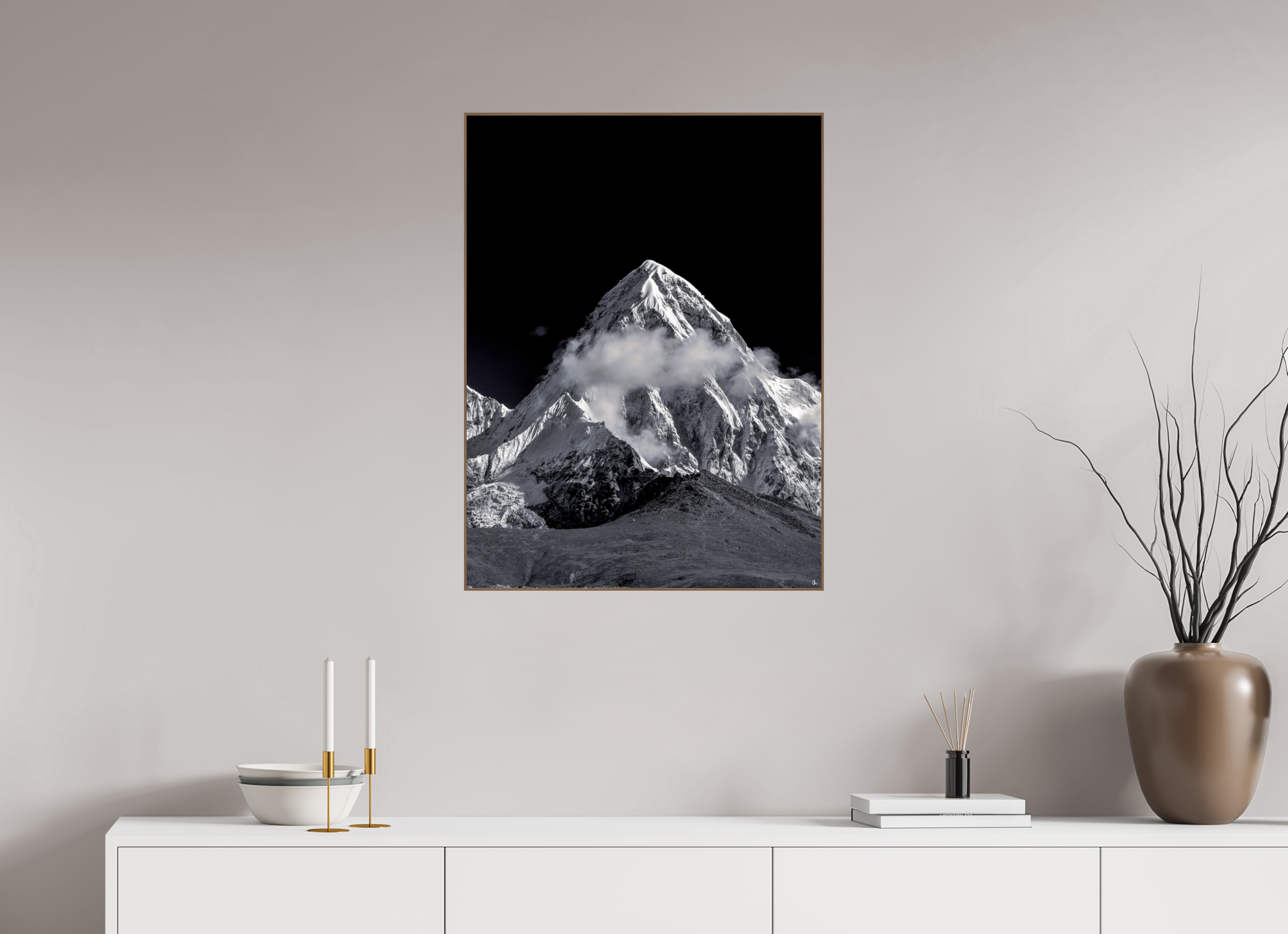 60 x 80 cm, Foto in ArtBox aus Massivholz Nussbaum RED³ Samten III