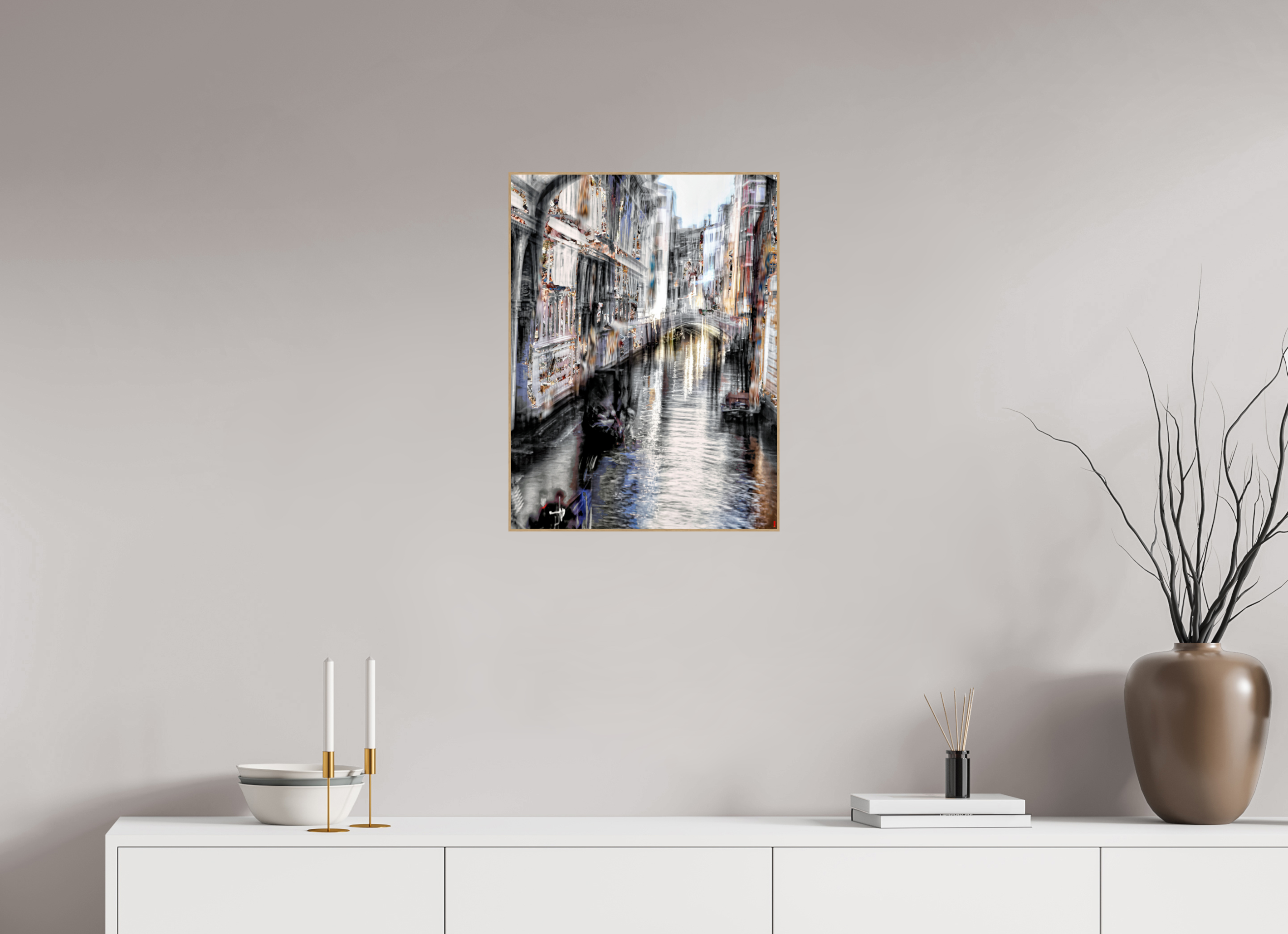 45 x 60 cm, Foto in ArtBox aus Massivholz Eiche natur RED³ HP Amari III