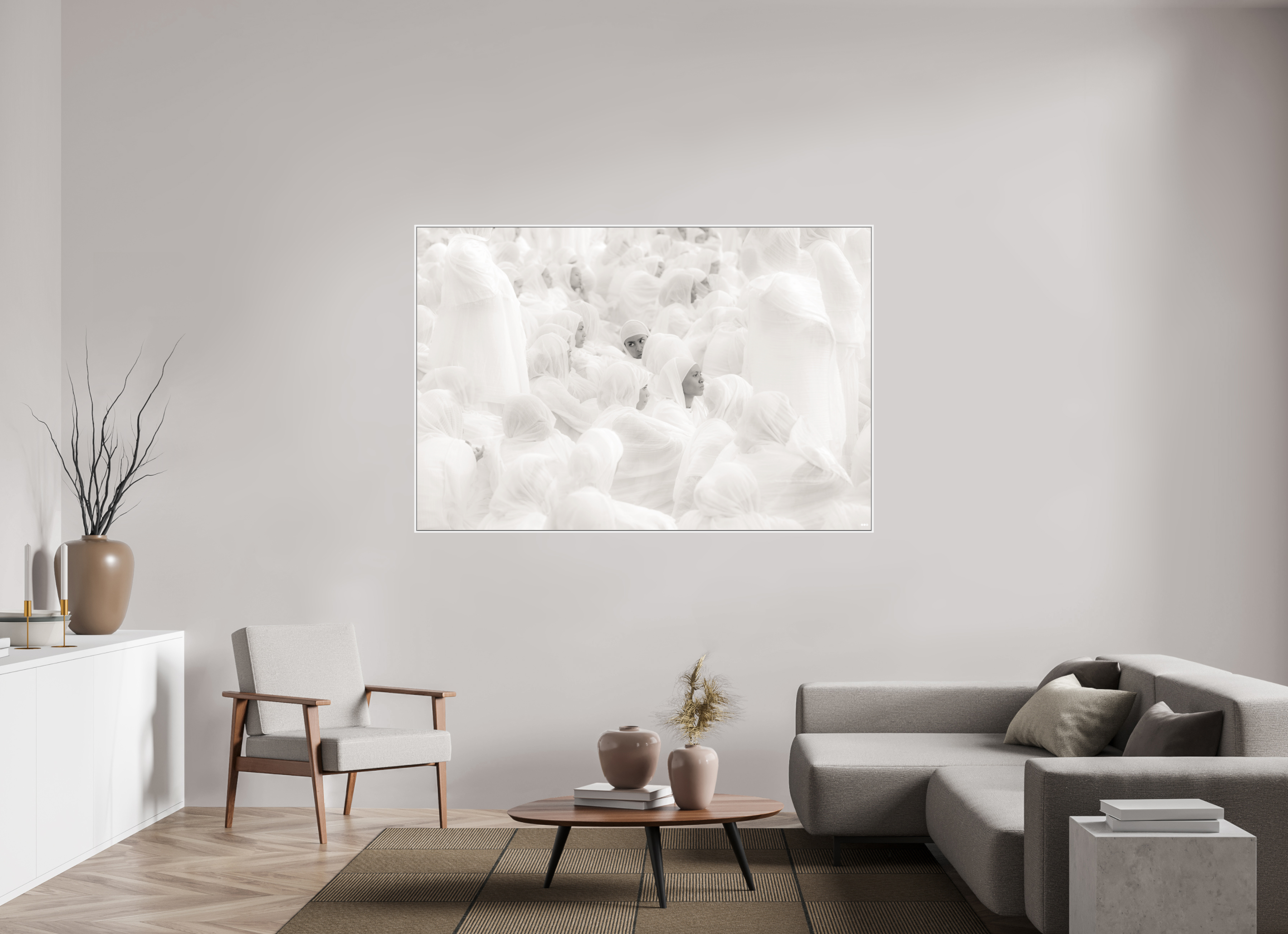 180 x 120 cm, Schattenfugen-Rahmen weiß & 2mm Acrylglas FA PH Malia I