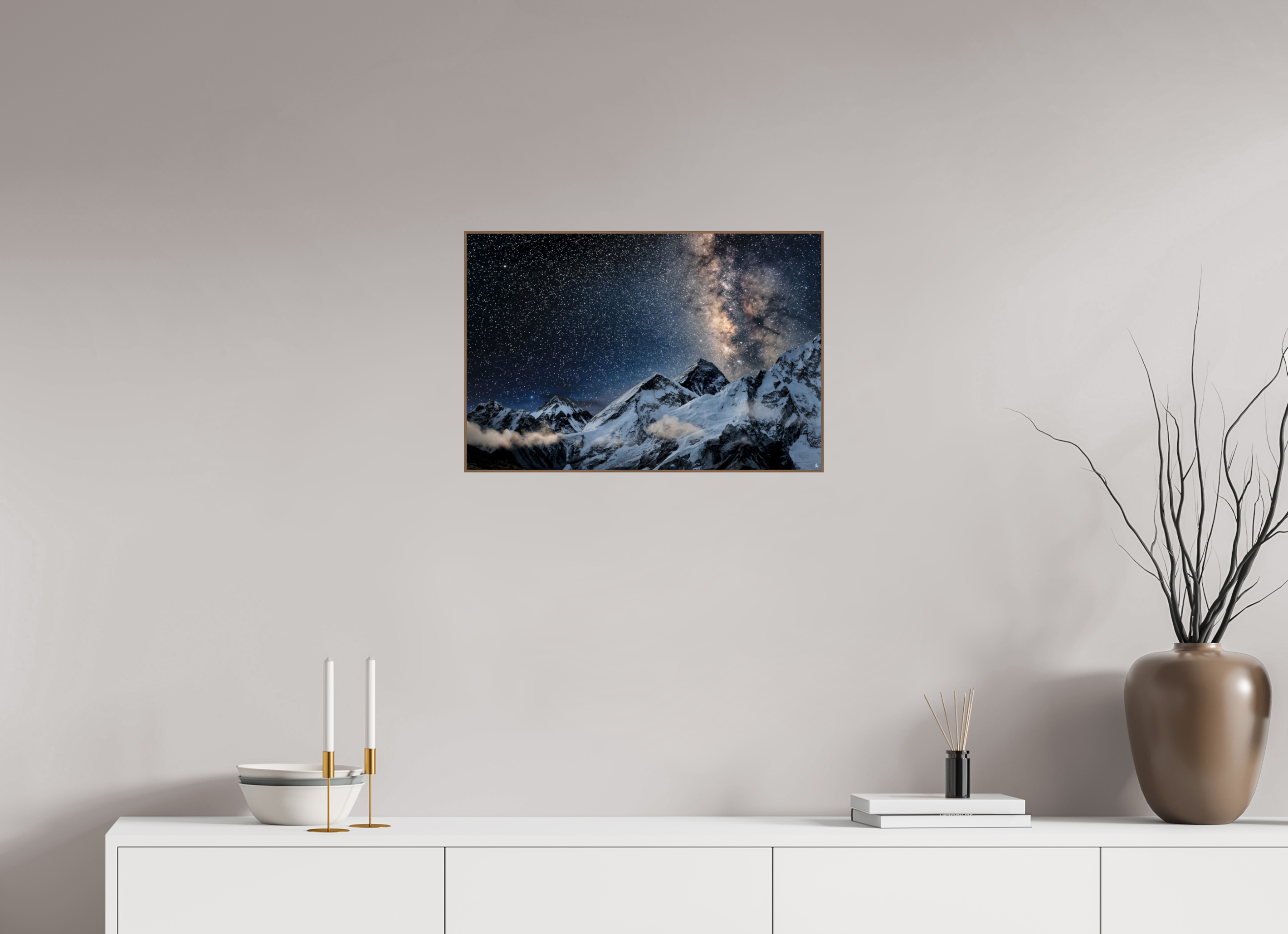 60 x 40 cm, Foto in ArtBox aus Massivholz Nussbaum RED³ Sangmo I