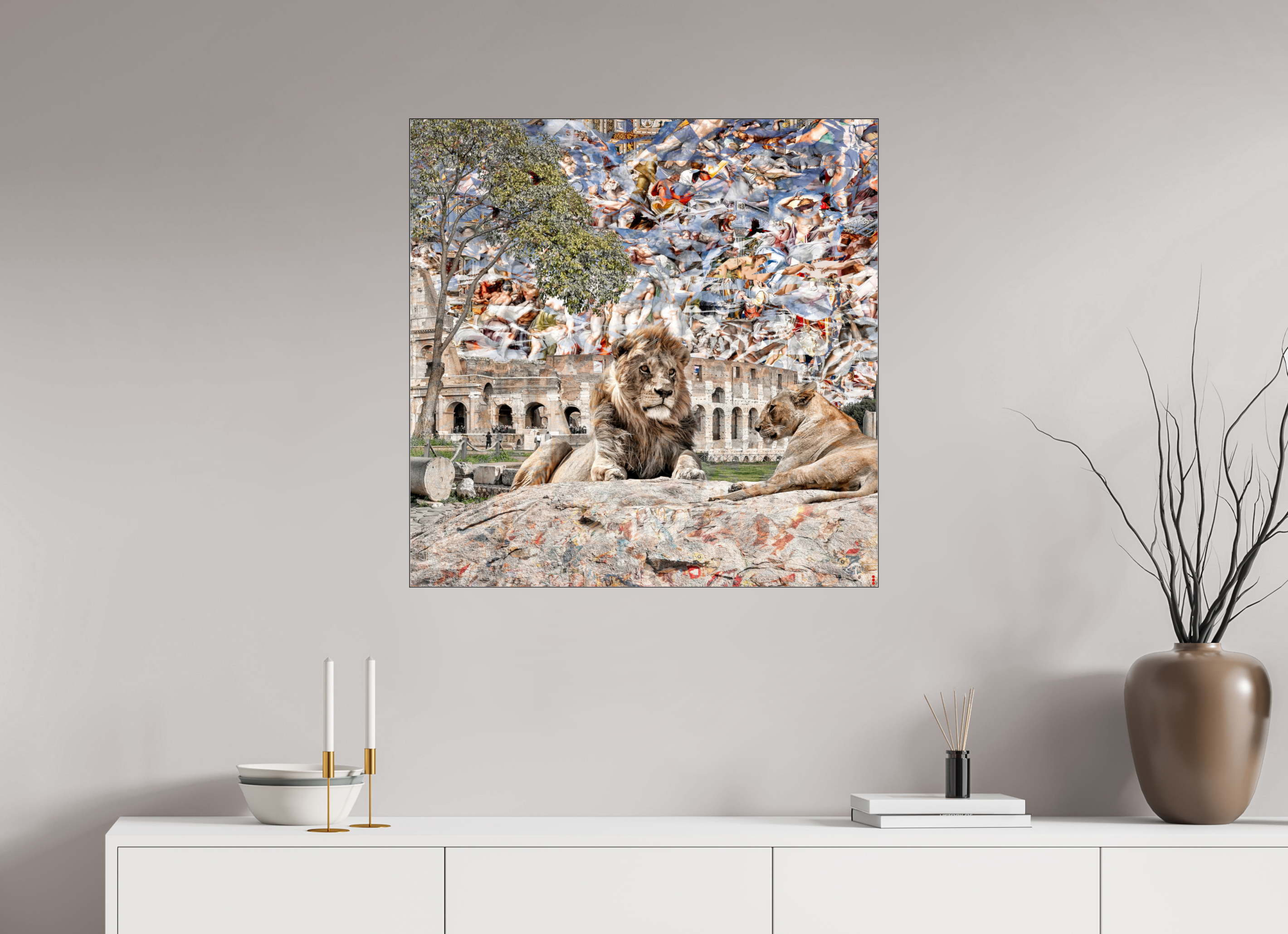 80 x 80 cm, Slimline Einfassung schwarz unter 2mm Acrylglas FA WC Adjesa II