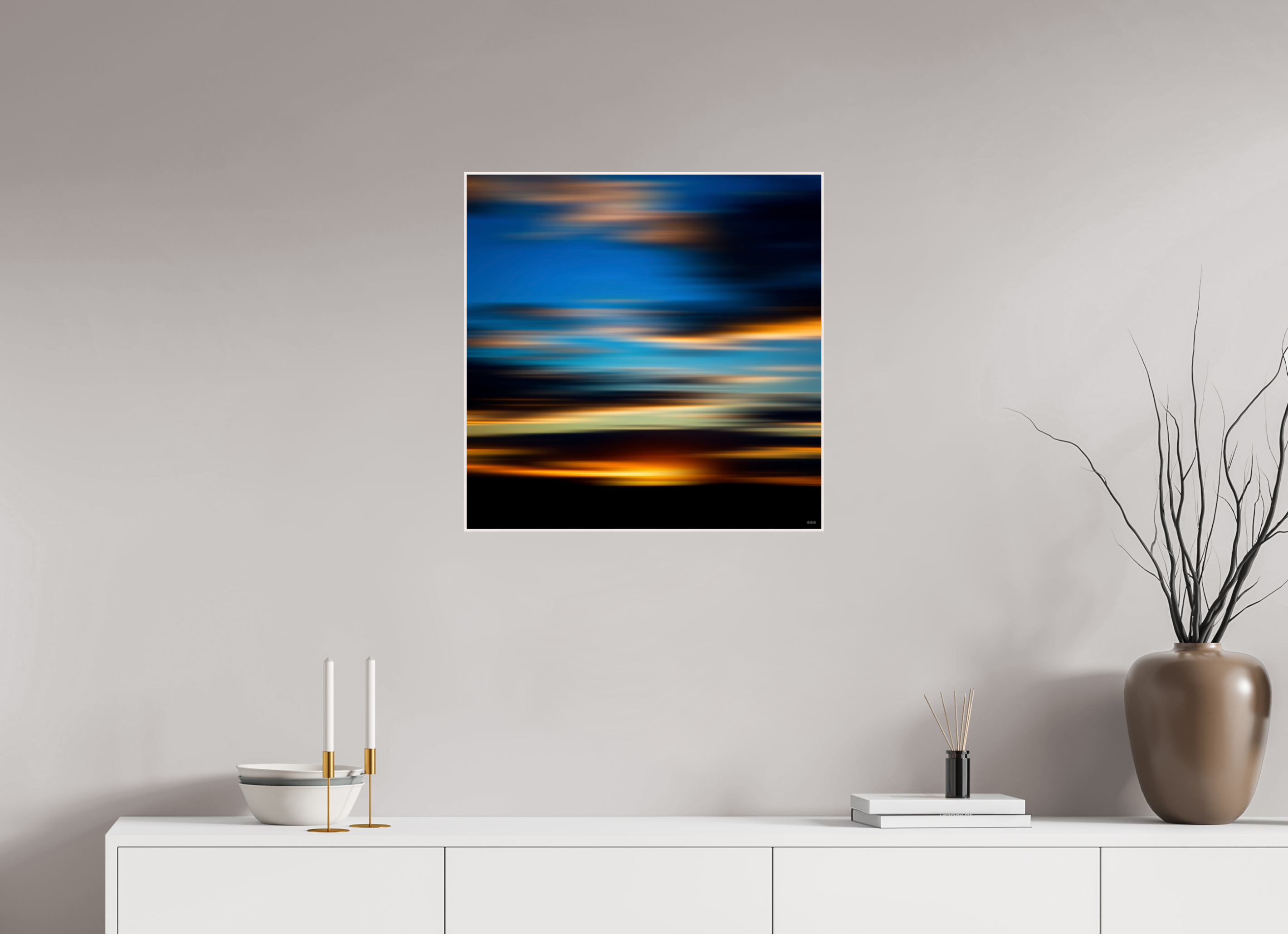 60 x 60 cm, Foto in ArtBox aus Massivholz Ahorn weiß RED³ PH Nahara II