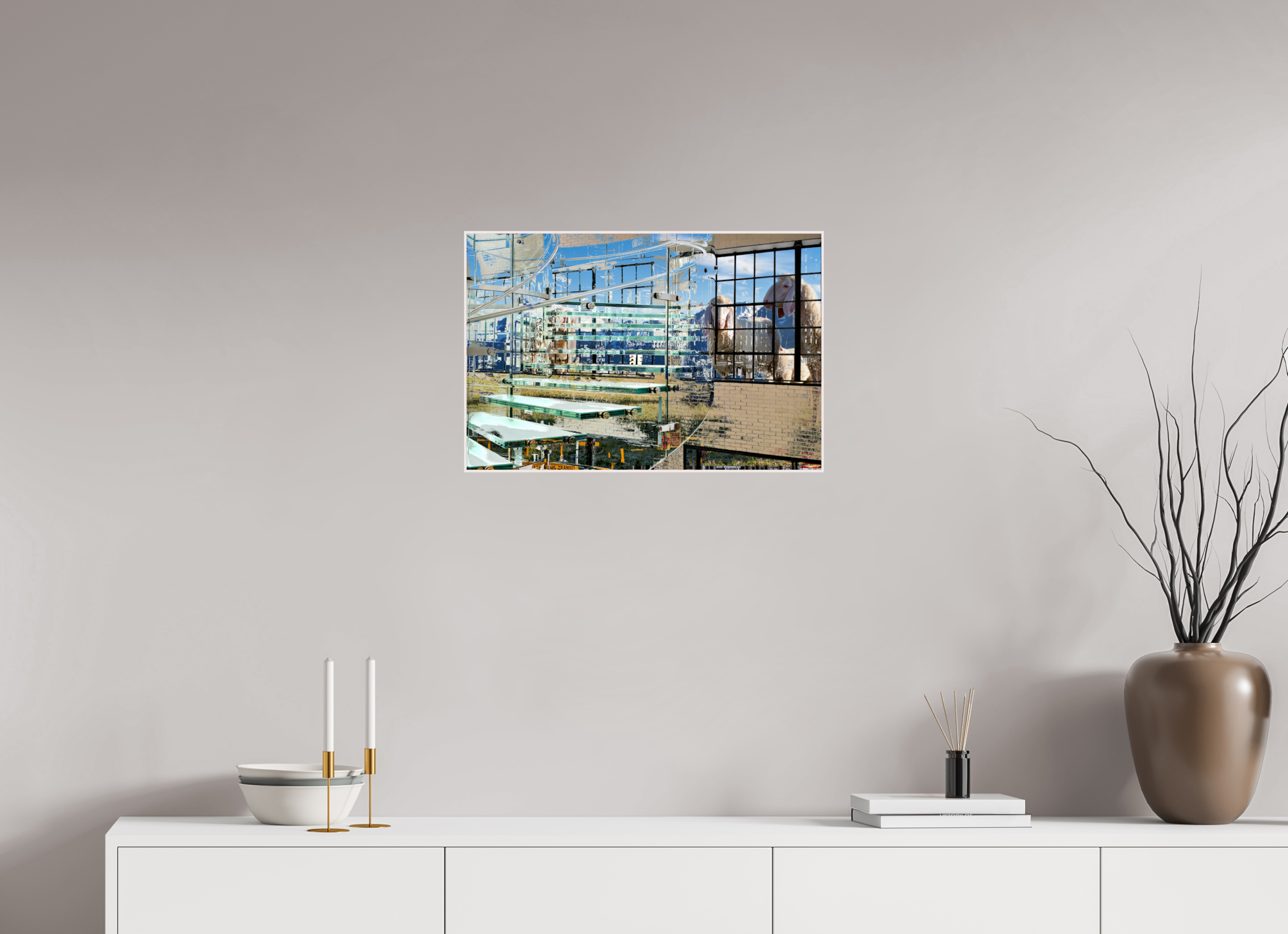 60 x 40 cm, Foto in ArtBox aus Massivholz Ahorn weiß RED³ HP Malia I