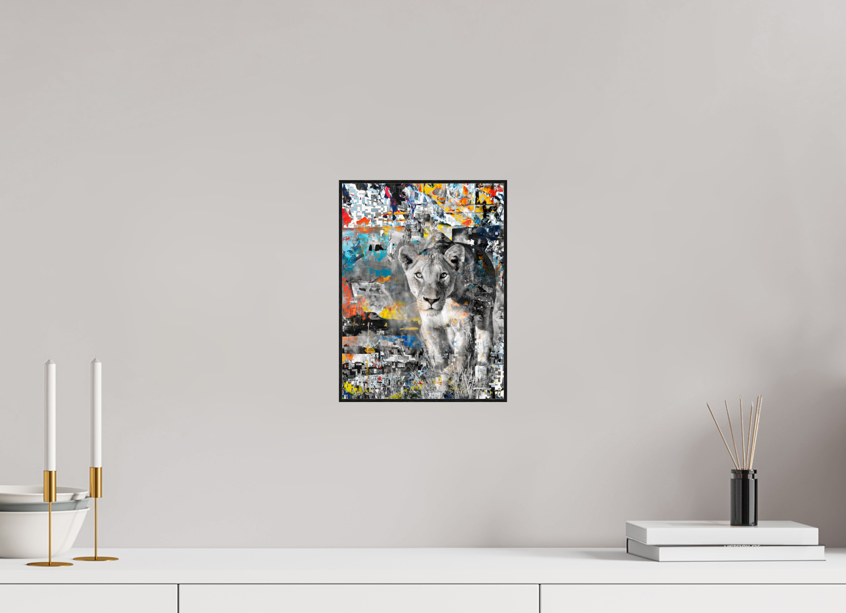 21 x 28 cm, Foto in ArtBox aus Massivholz Eiche schwarz RED³ Kachine III