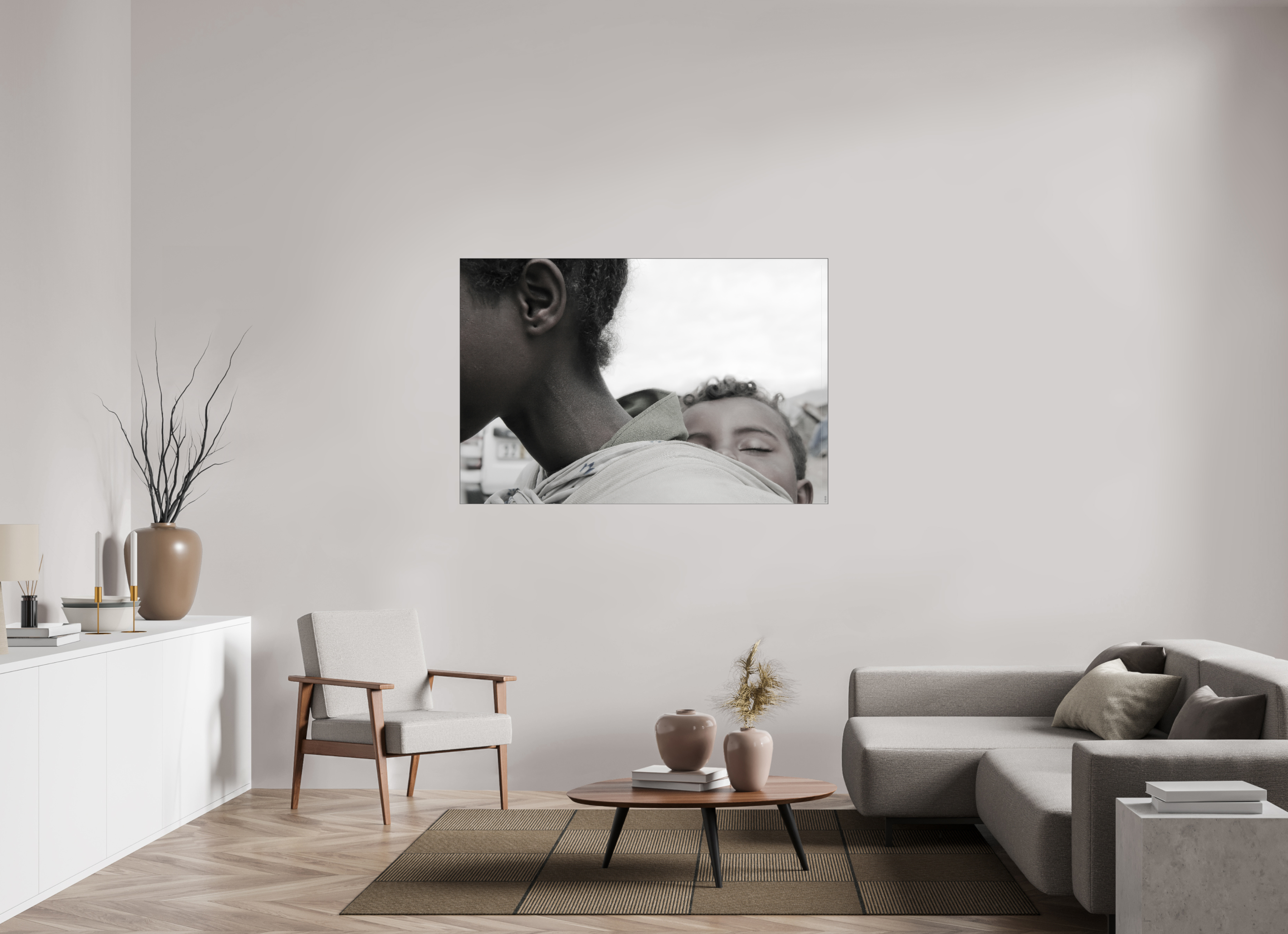 150 x 100 cm, Slimline Einfassung schwarz unter 2mm Acrylglas FA PH Machui I