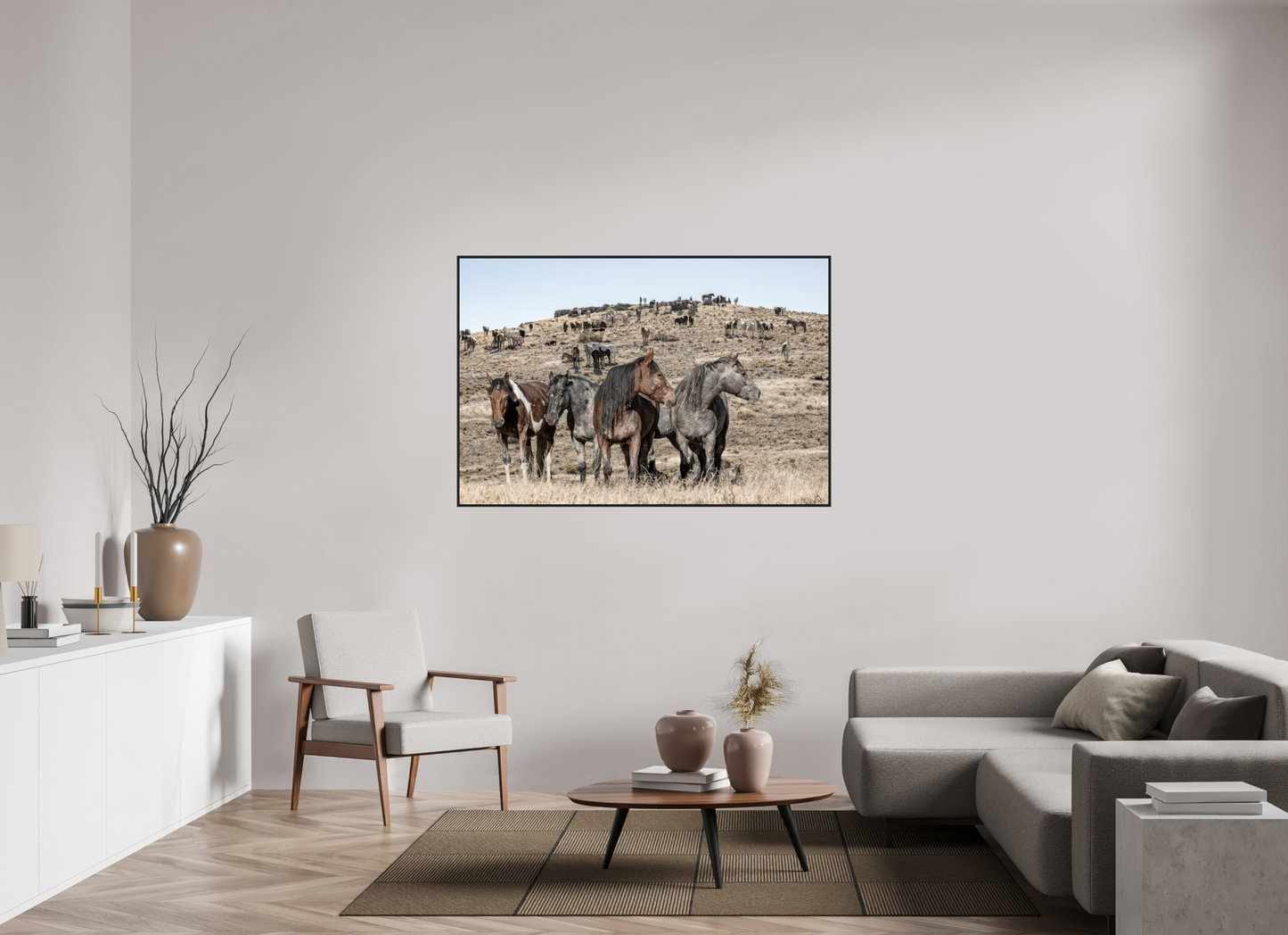 Wild Mustangs Bemossed I