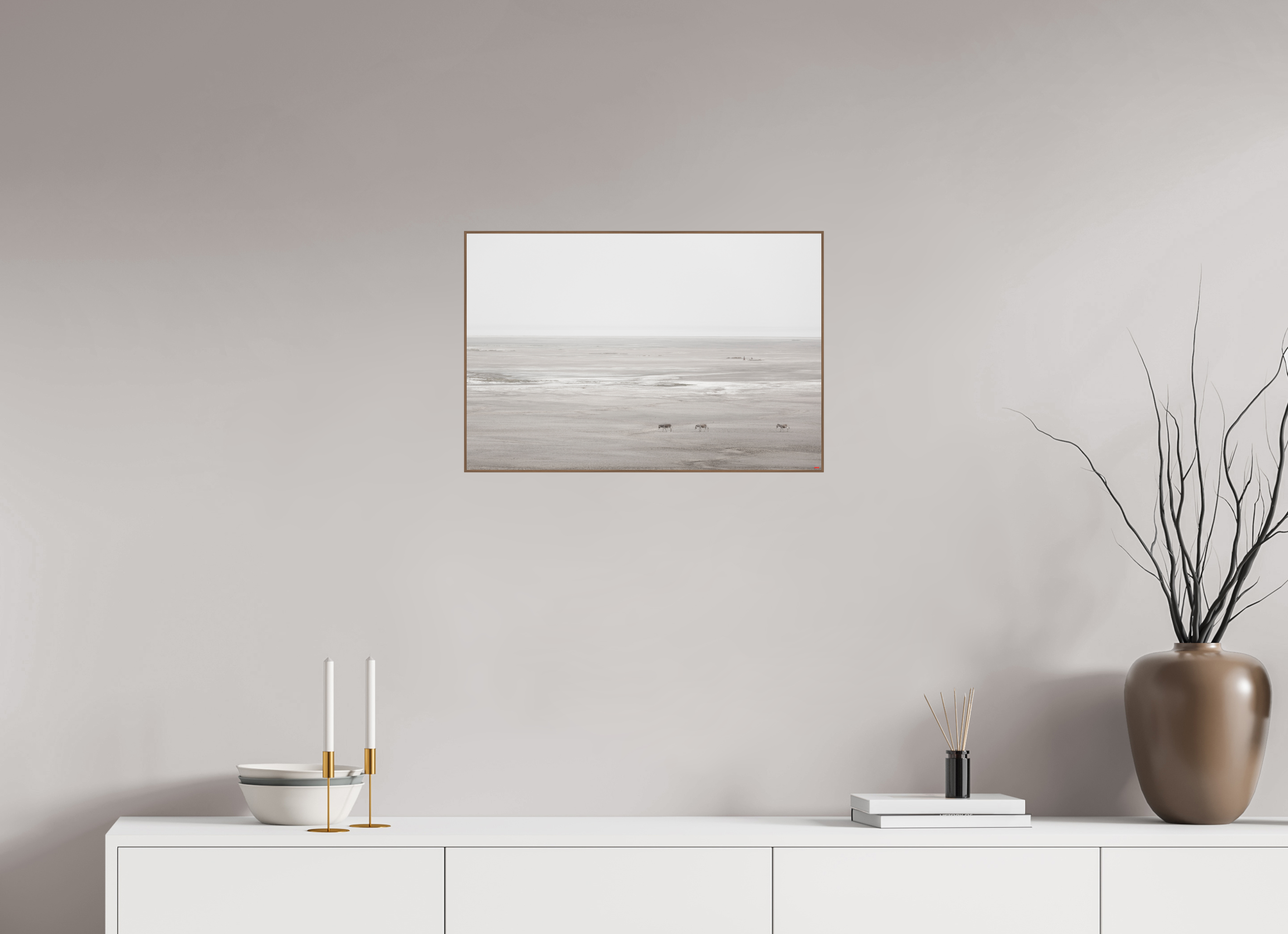 60 x 40 cm, Foto in ArtBox aus Massivholz Nussbaum RED³ PH Danai I