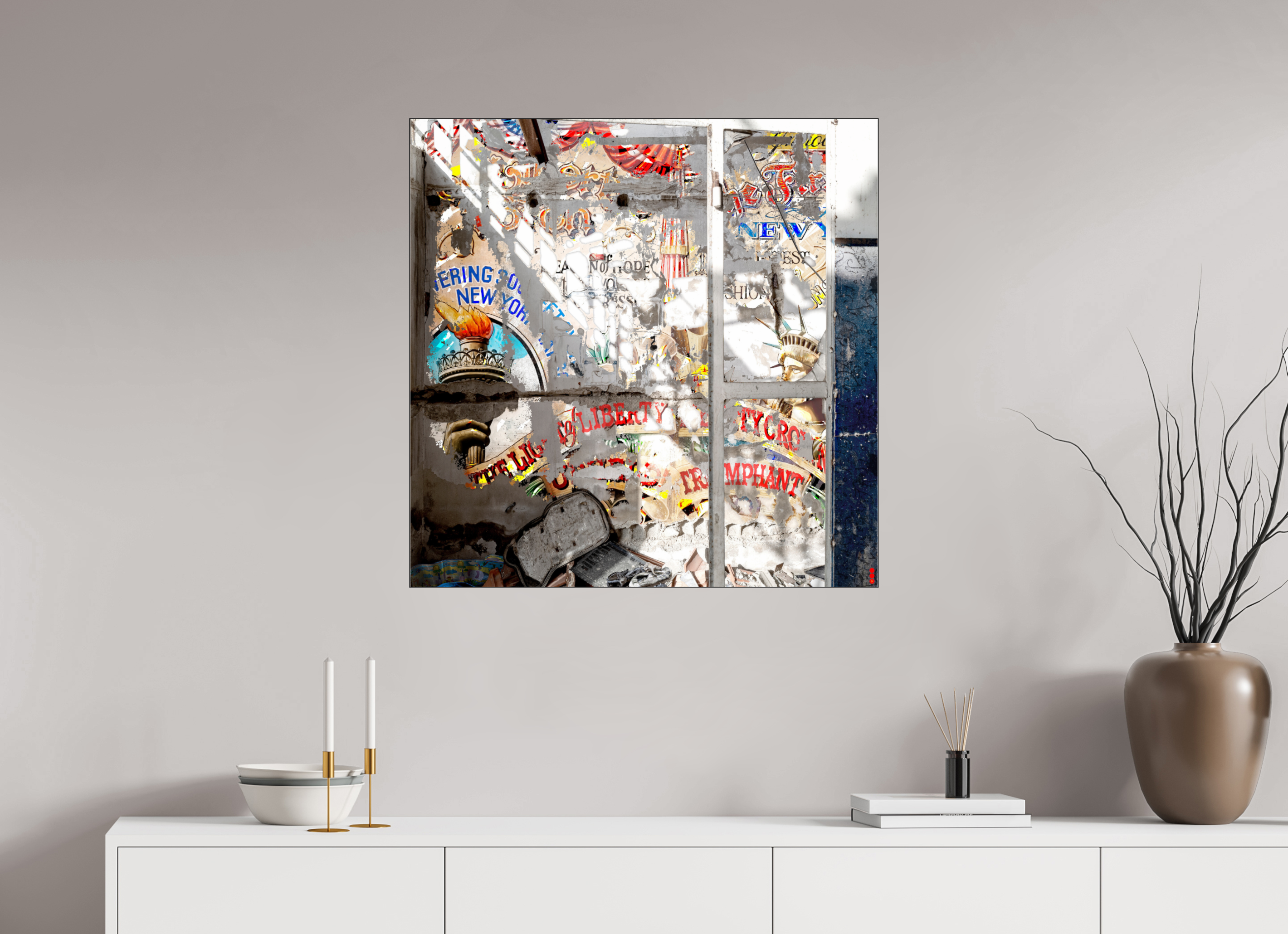 80 x 80 cm, Slimline Einfassung schwarz unter 2mm Acrylglas FA SCSI Malahat II