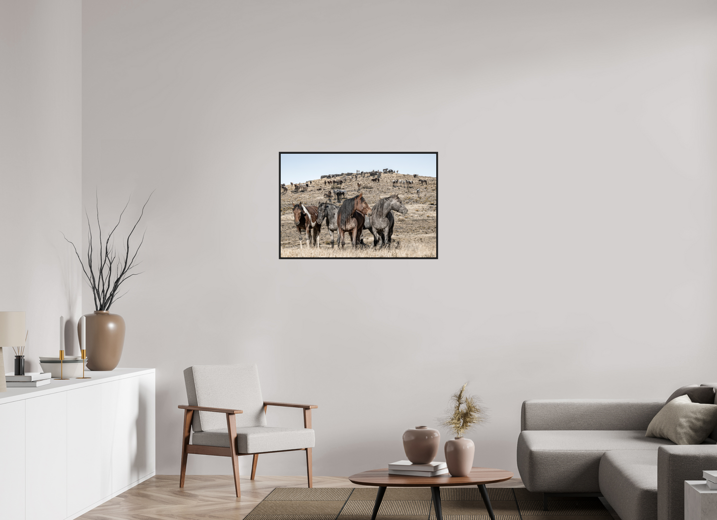 Wild Mustangs Bemossed I