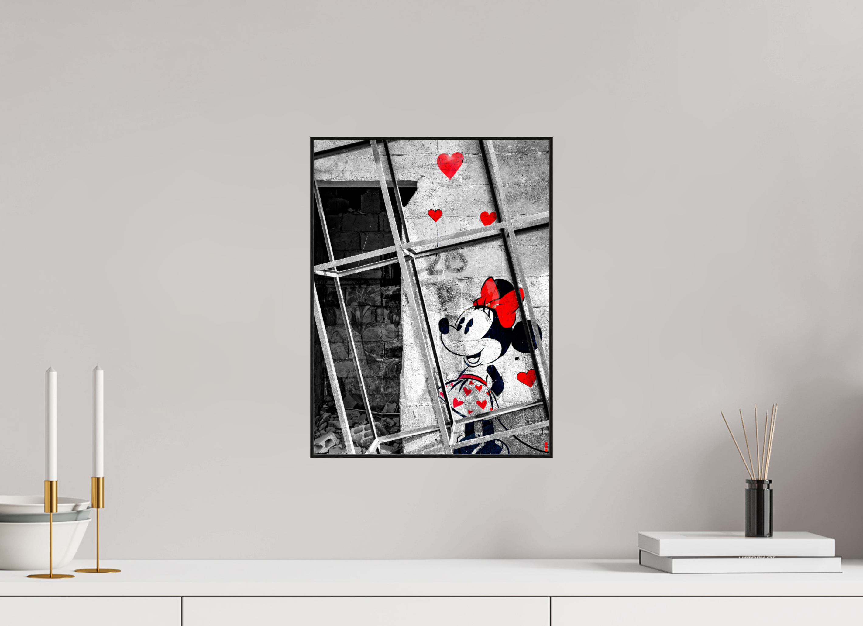 30 x 40 cm, Foto in ArtBox aus Massivholz Eiche schwarz RED³ SCSI Madiar III