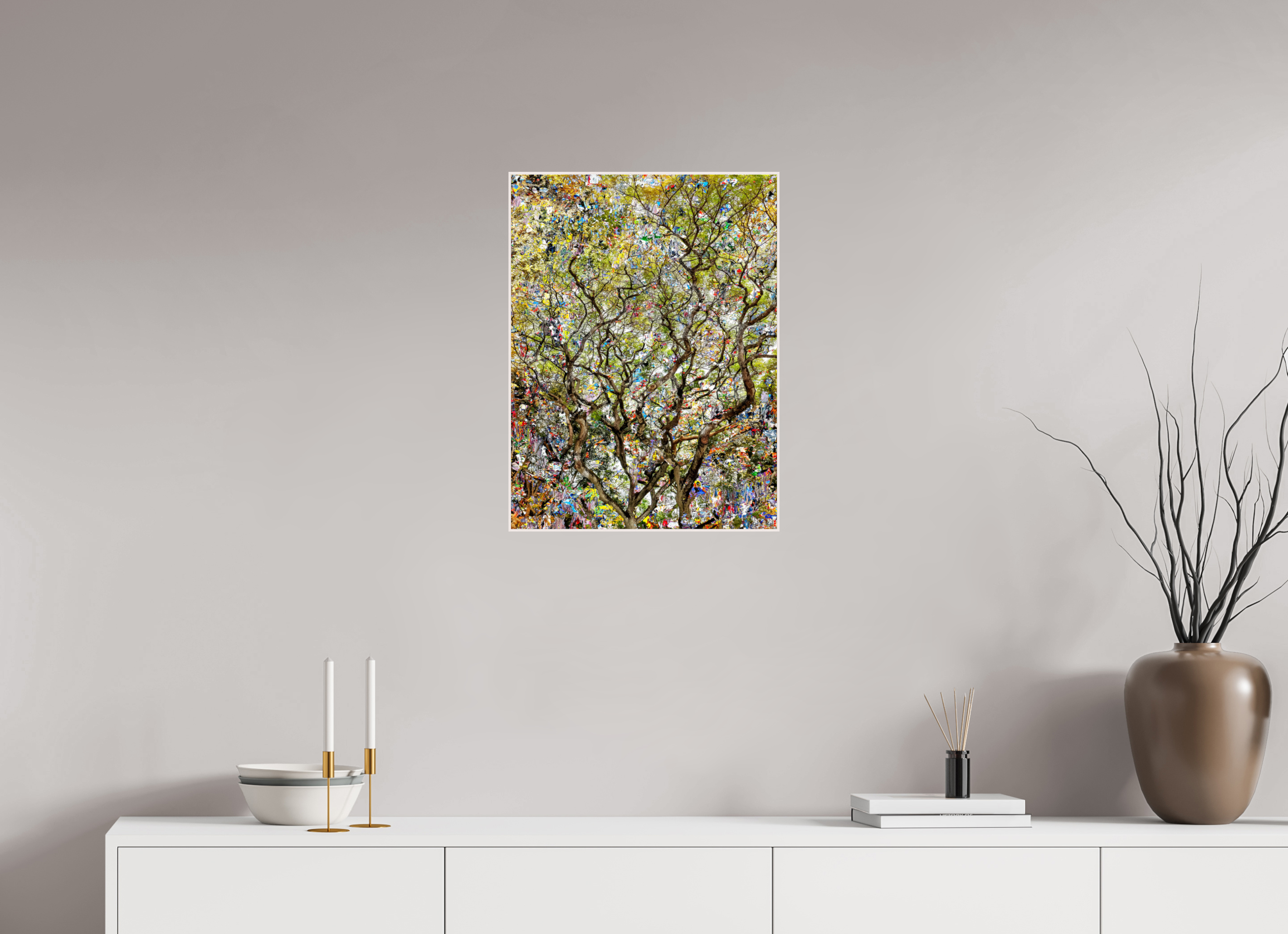 45 x 60 cm, Foto in ArtBox aus Massivholz Ahorn weiß RED³ HP Shakini III