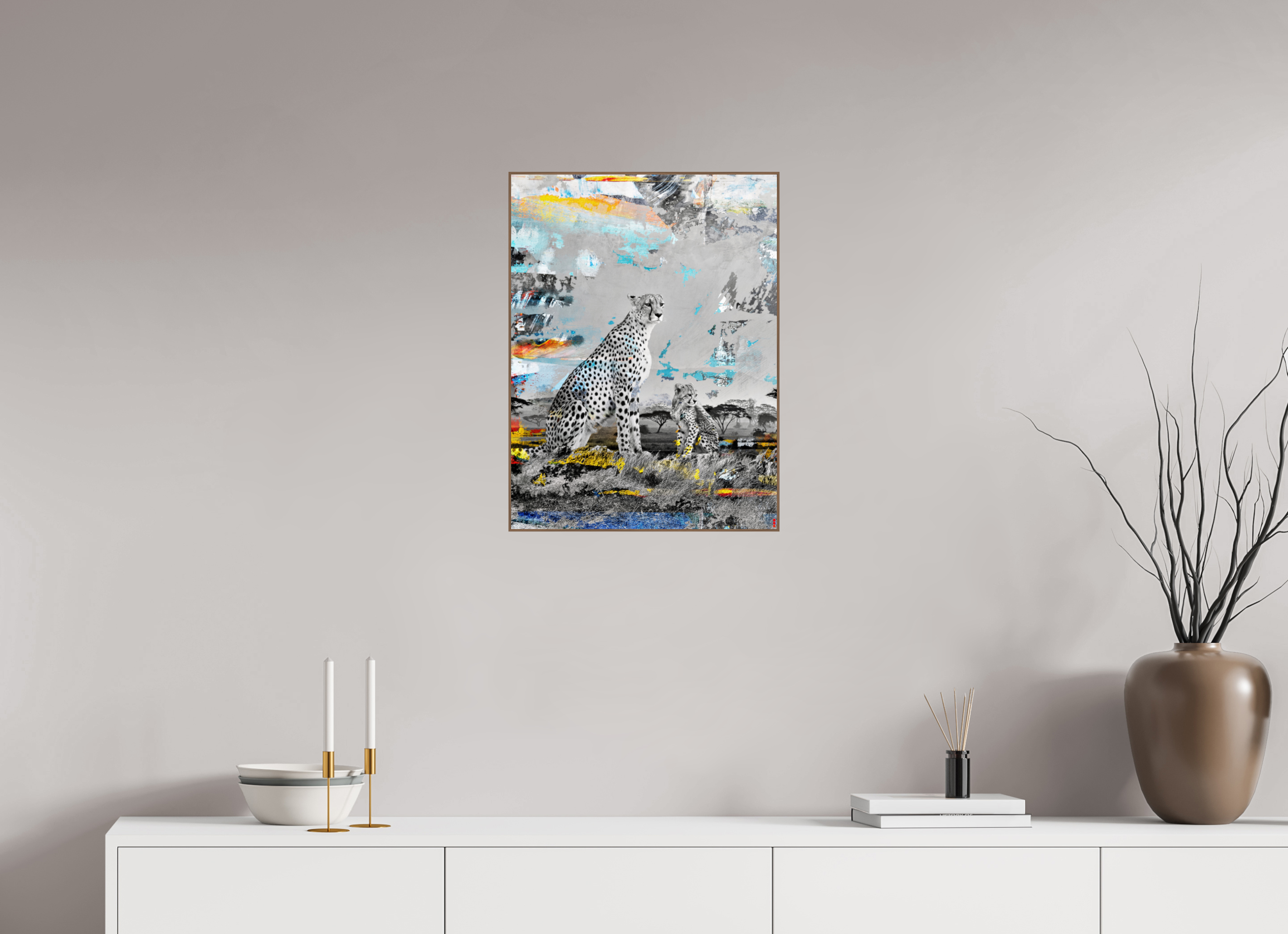 45 x 60 cm, Foto in ArtBox aus Massivholz Nussbaum RED³ WC Ladebayo III