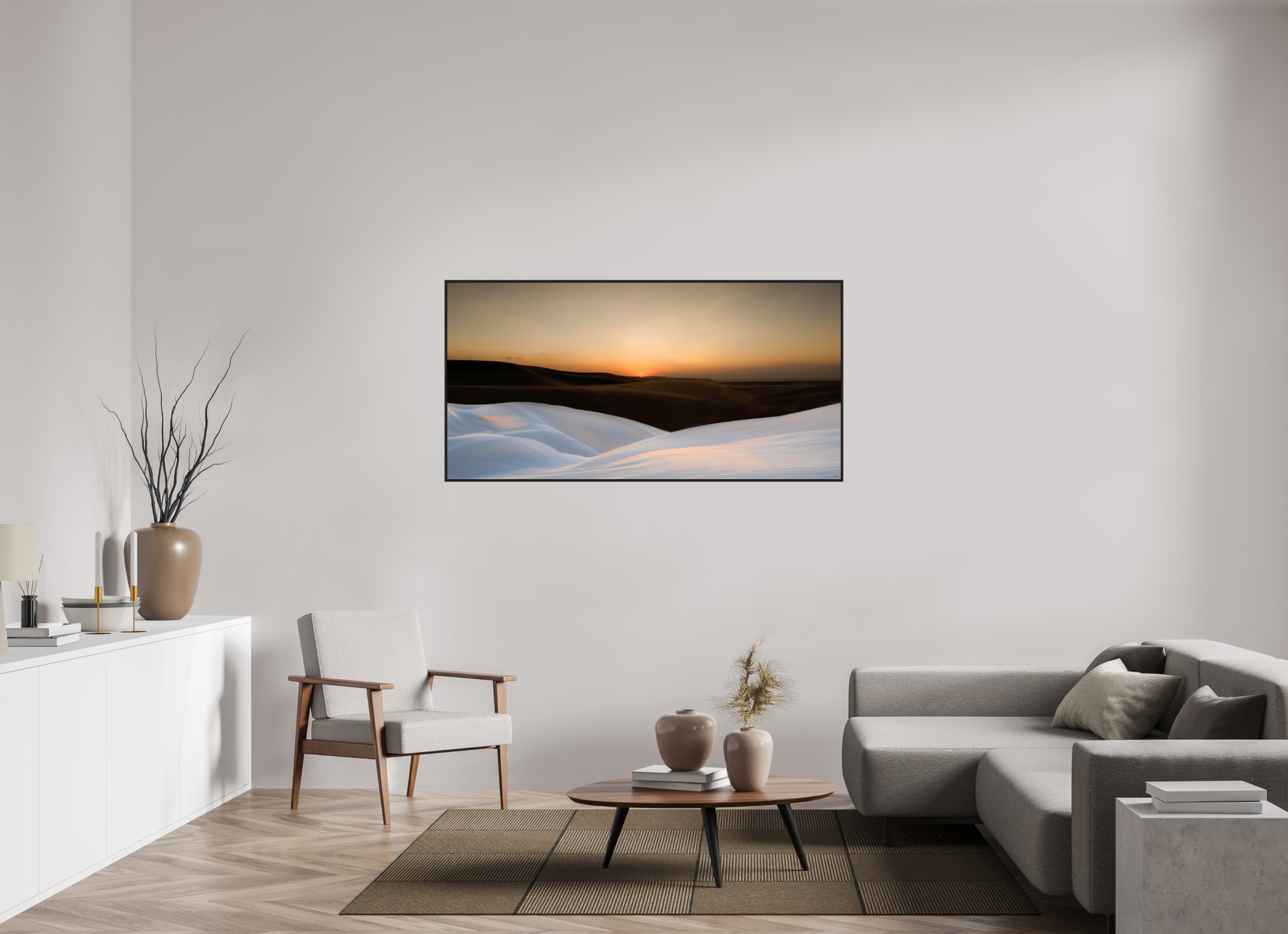 160 x 80 cm, Schattenfugen-Rahmen schwarz & 2mm Acrylglas FA PH Amirah V