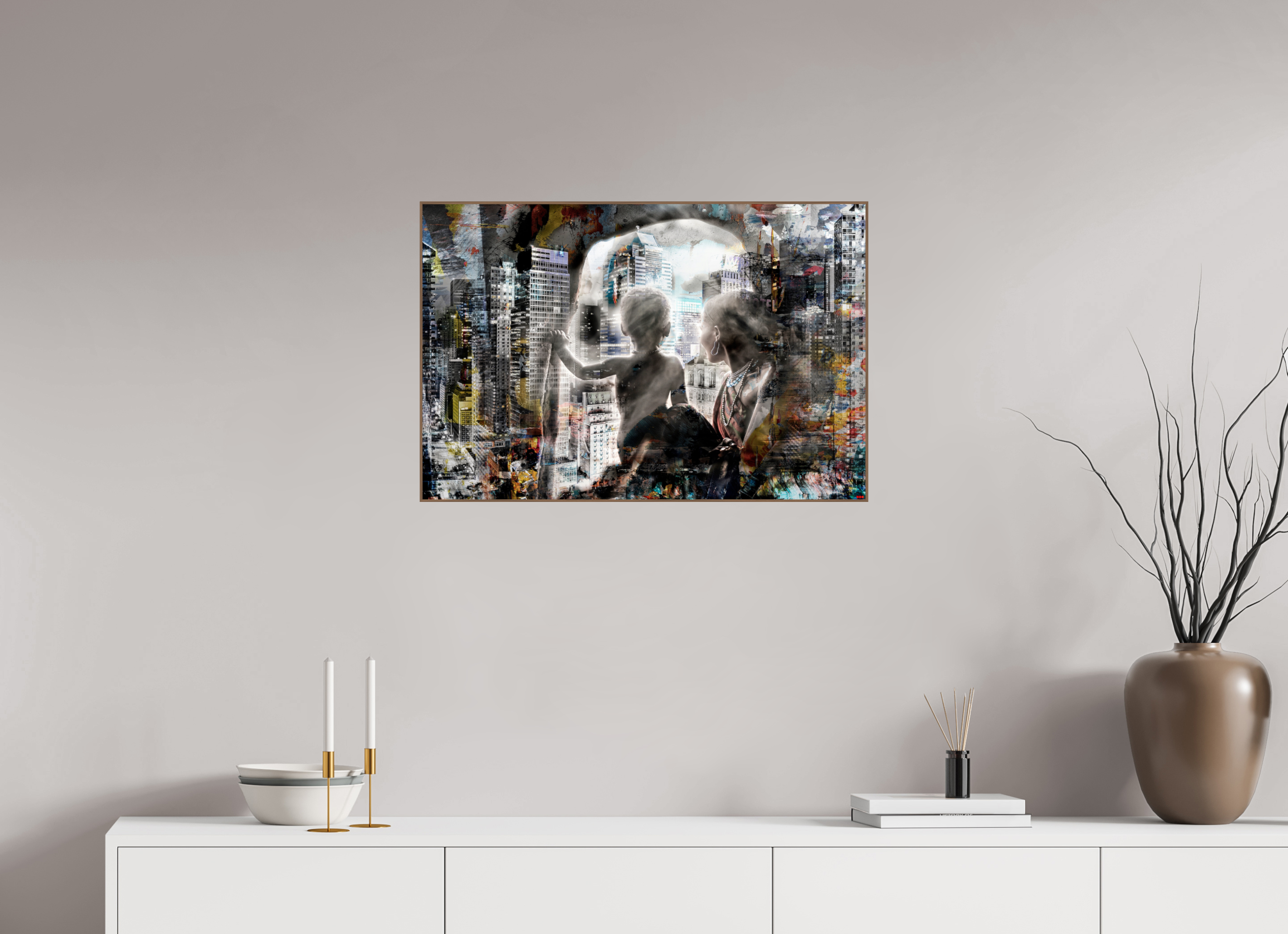 75 x 50 cm, Foto in ArtBox aus Massivholz Nussbaum RED³ HP Sukama I