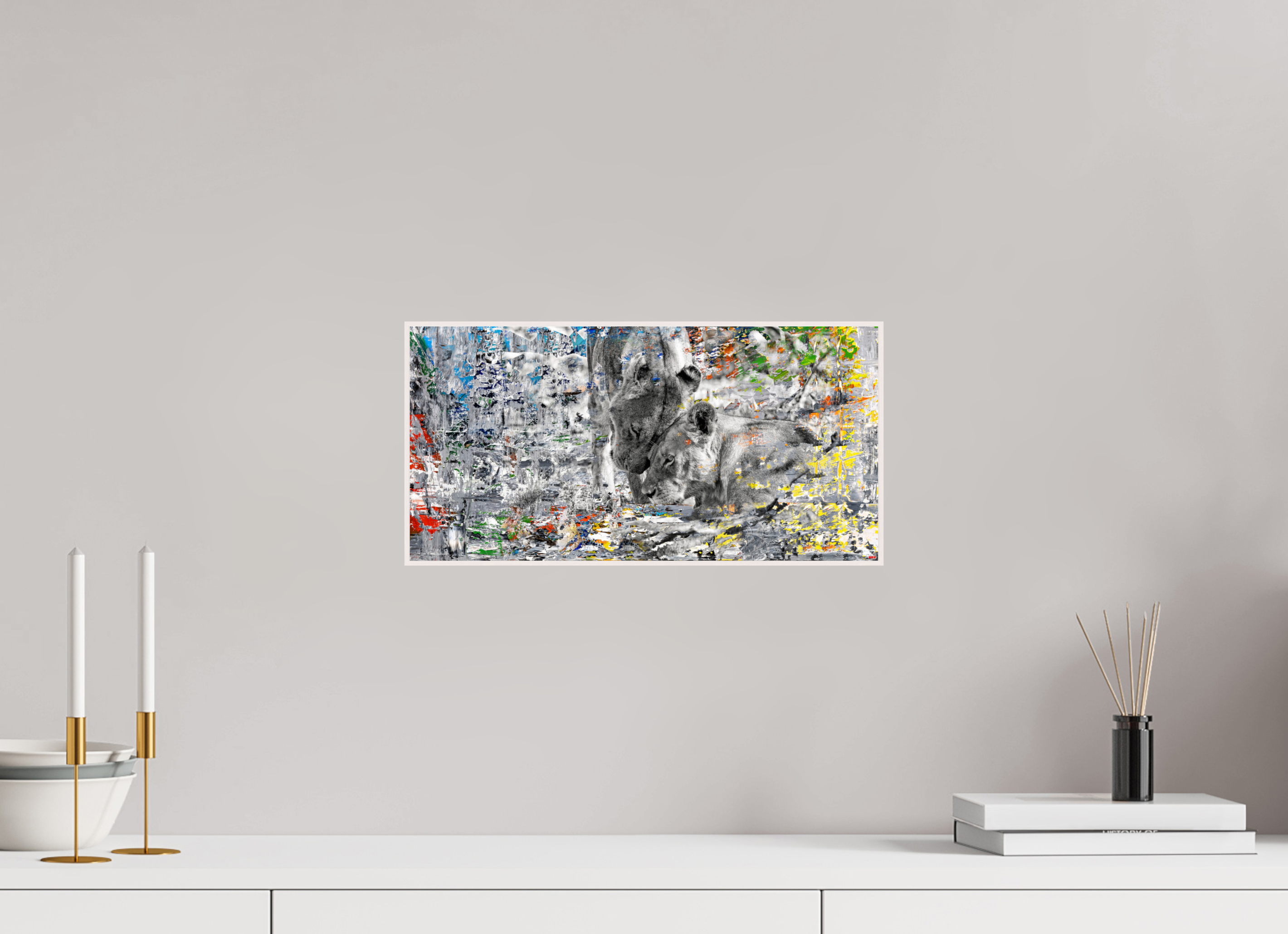 40 x 20 cm, Foto in ArtBox aus Massivholz Ahorn weiß RED³ WC Layamaya V