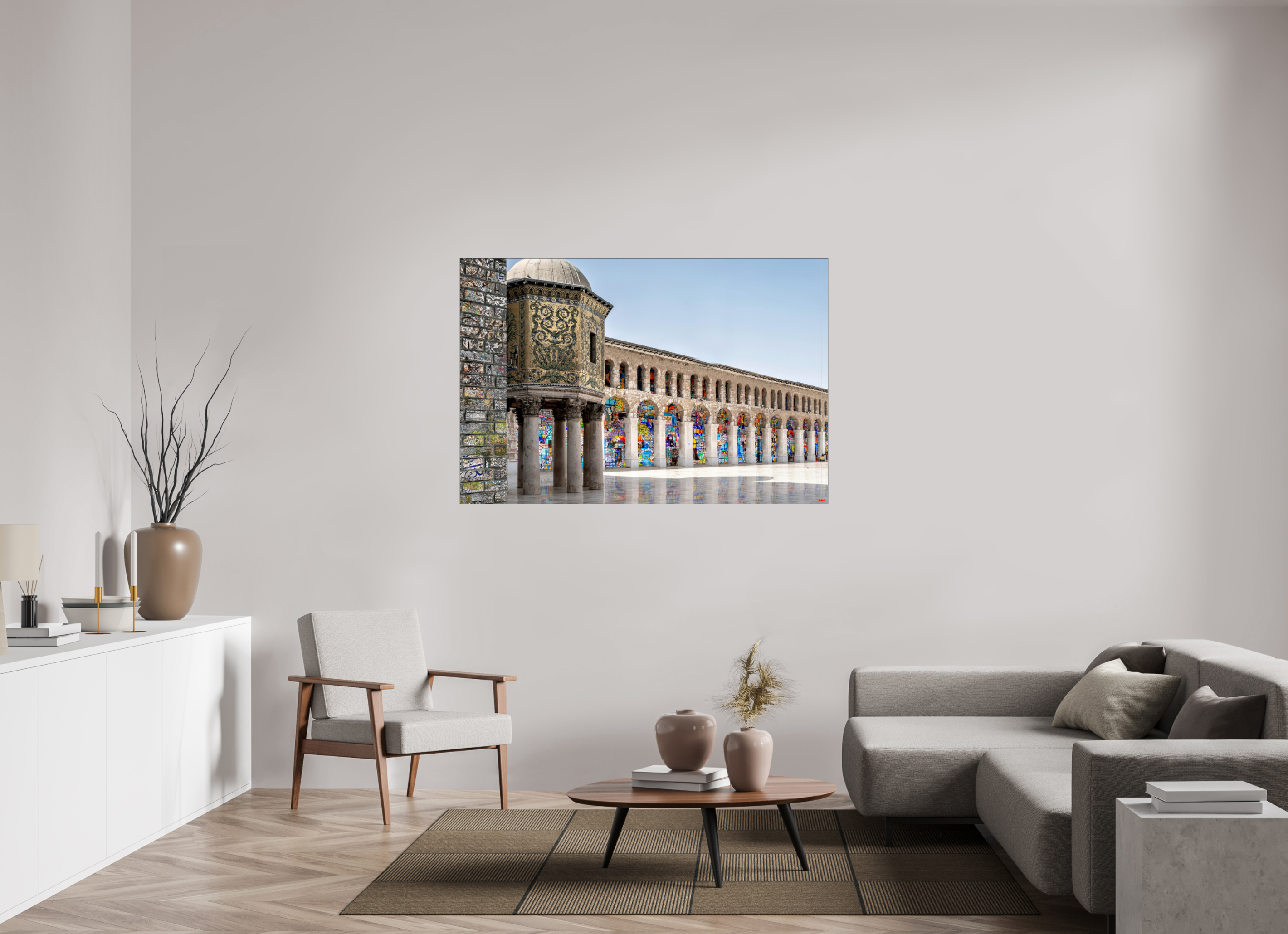 150 x 100 cm, Slimline Einfassung schwarz unter 2mm Acrylglas FA SCSI Mazin I