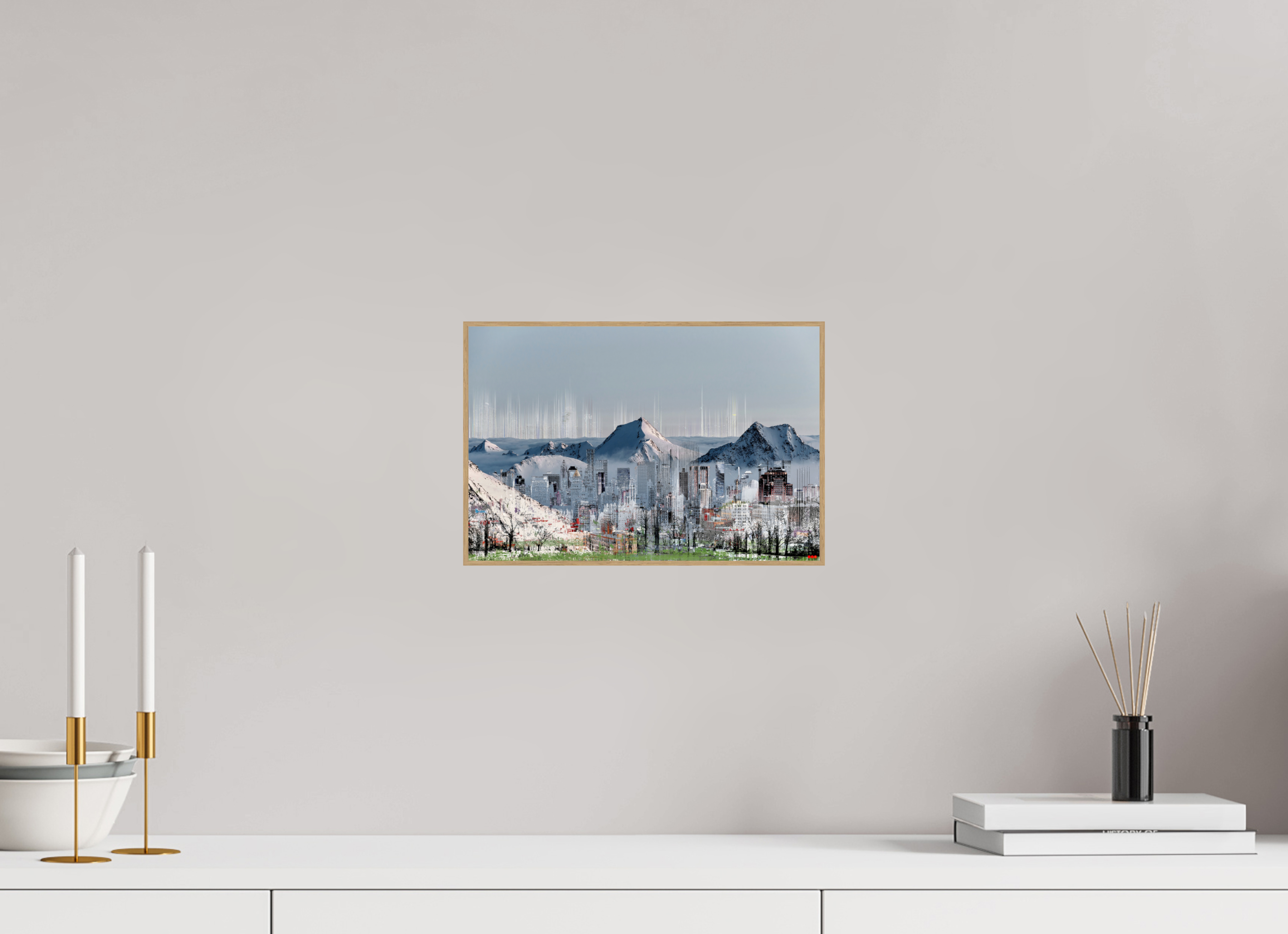 30 x 20 cm, Foto in ArtBox aus Massivholz Eiche natur RED³ HP Mafuane I