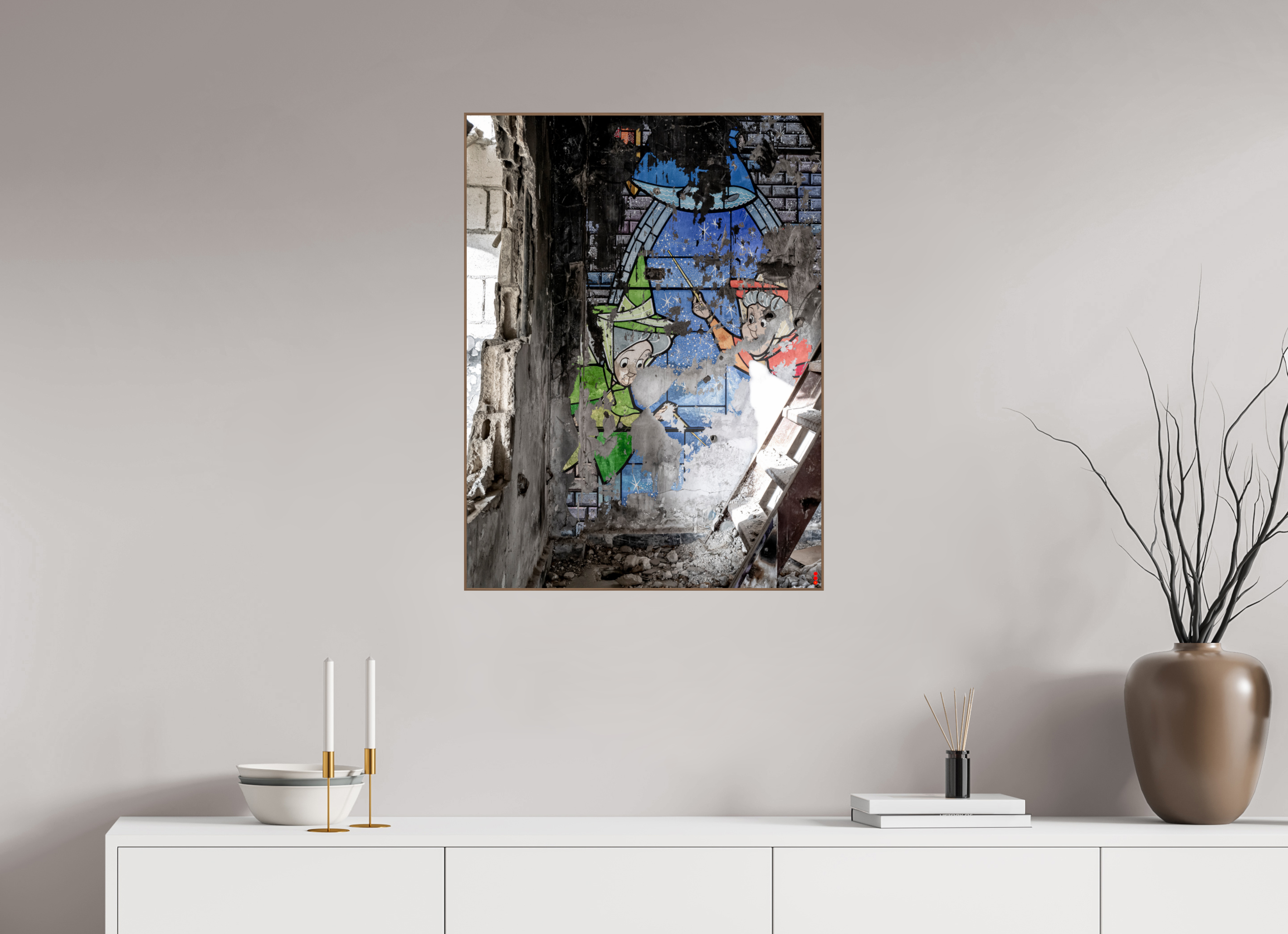 60 x 80 cm, Foto in ArtBox aus Massivholz Nussbaum RED³ SCSI Mazaya III