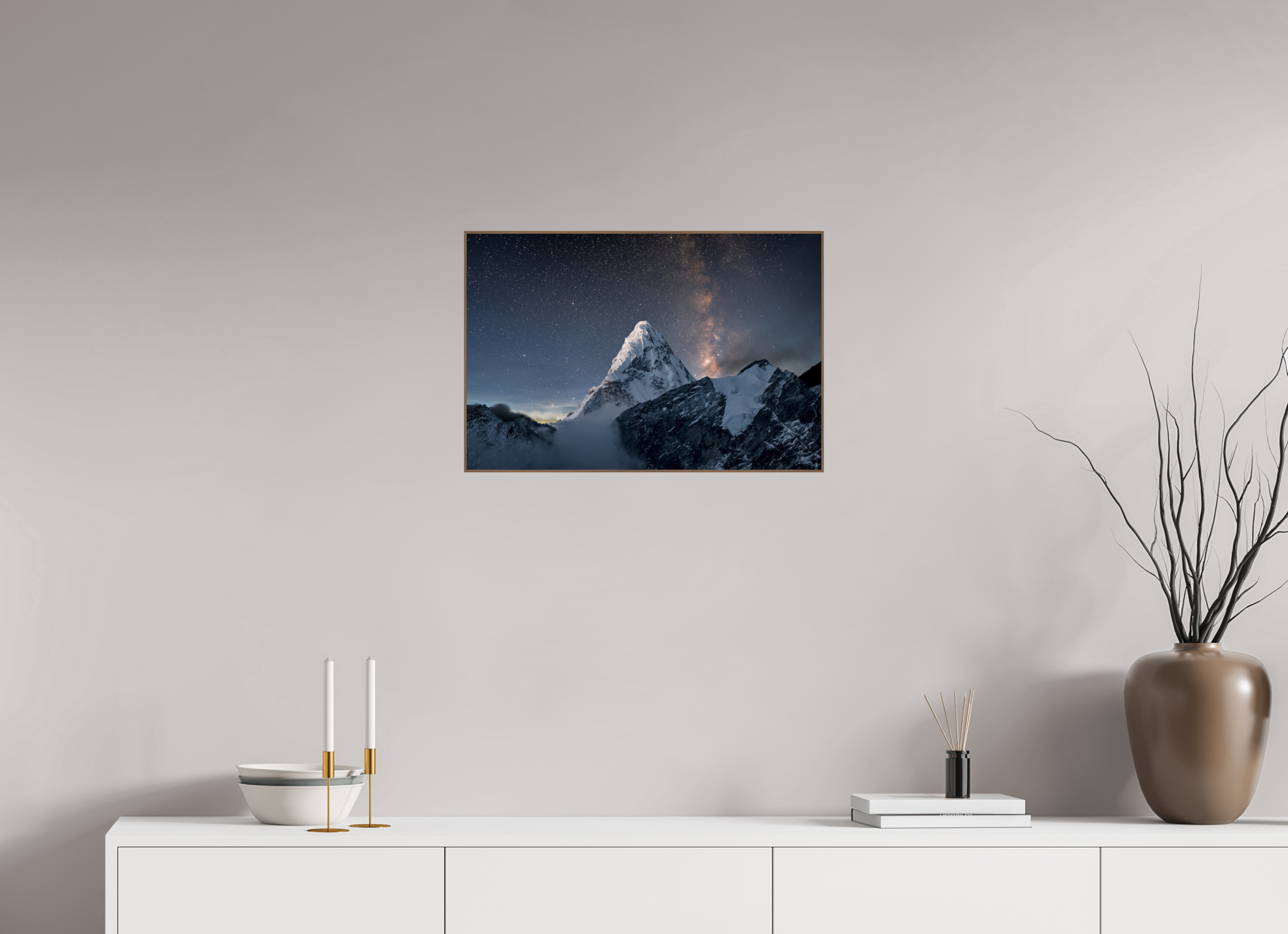 60 x 40 cm, Foto in ArtBox aus Massivholz Nussbaum RED³ Sarva I