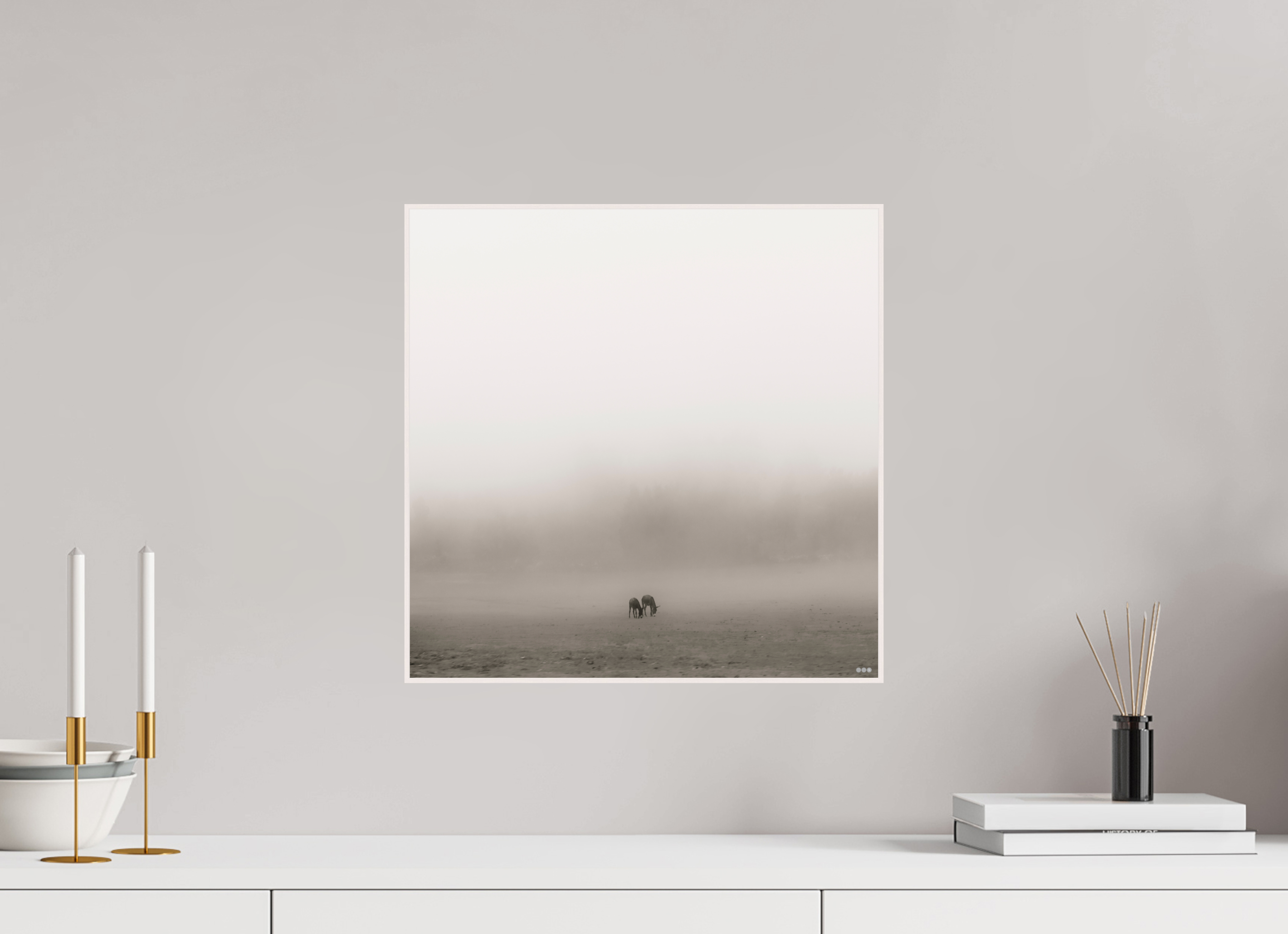 40 x 40 cm, Foto in ArtBox aus Massivholz Ahorn weiß RED³ PH Mamello II