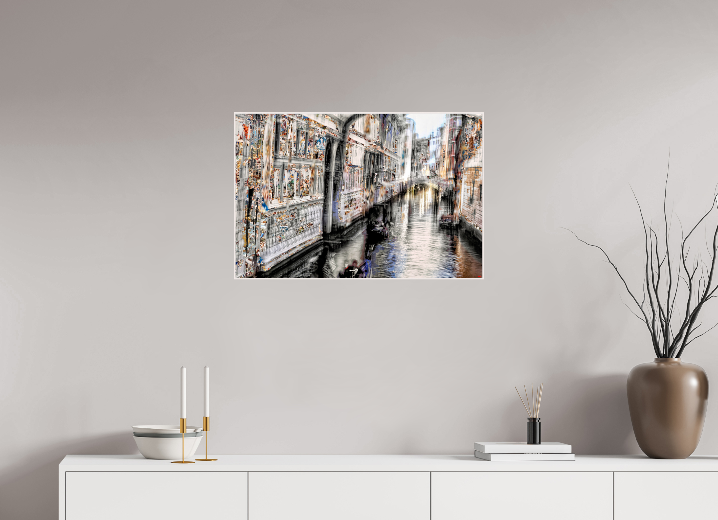 75 x 50 cm, Foto in ArtBox aus Massivholz Ahorn weiß RED³ HP Amari I