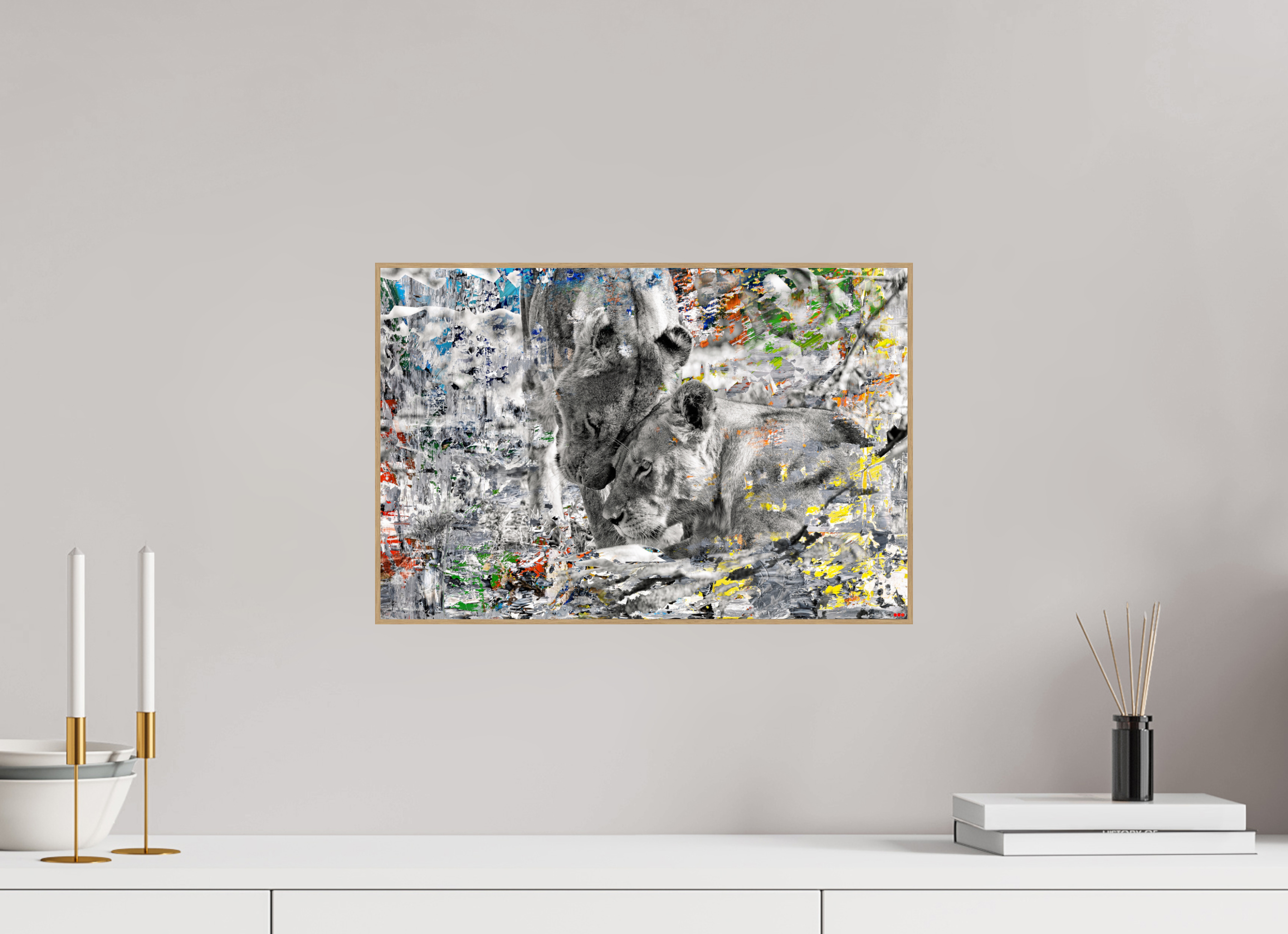 45 x 30 cm, Foto in ArtBox aus Massivholz Eiche natur RED³ WC Layamaya I