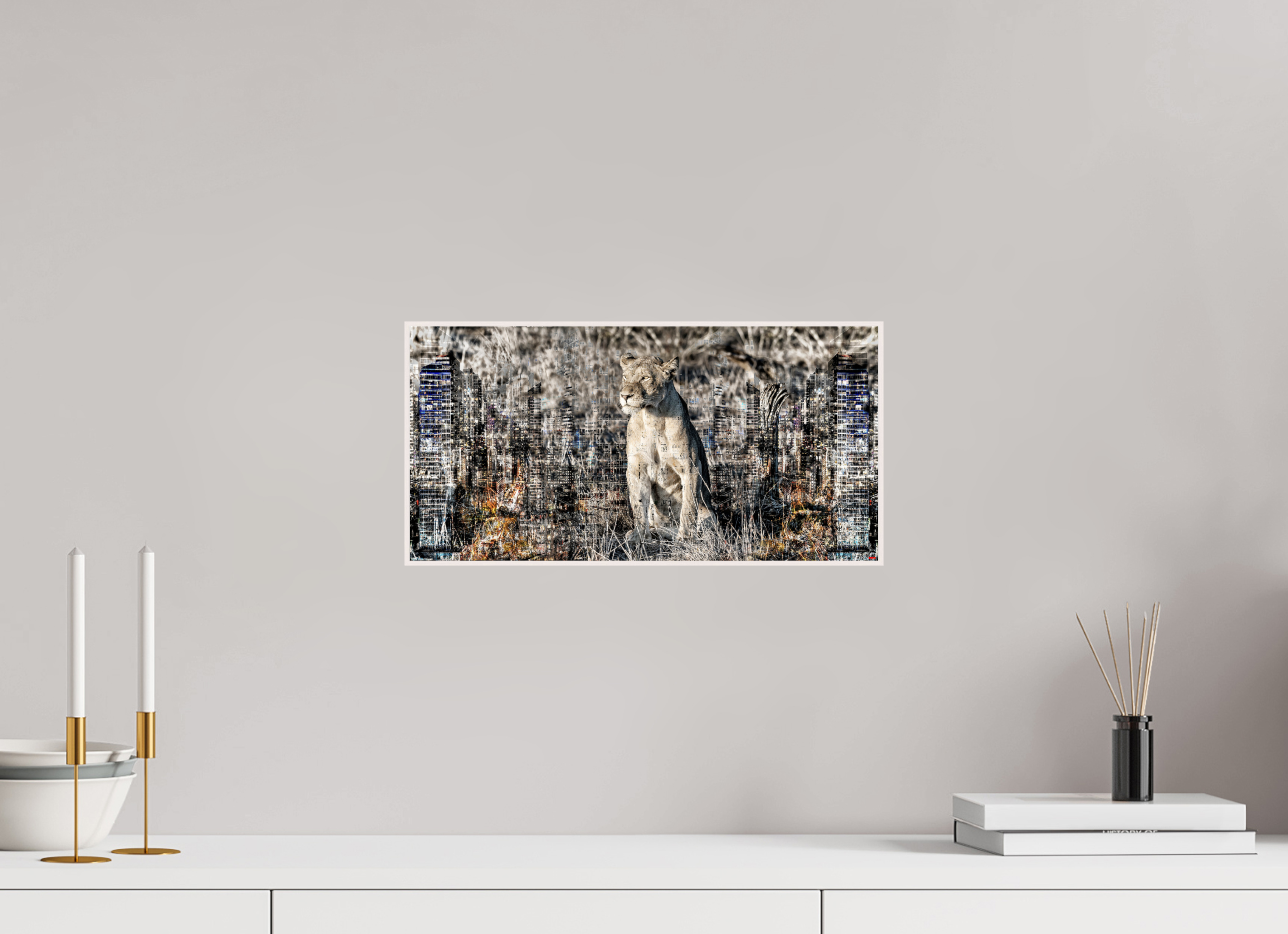 40 x 20 cm, Foto in ArtBox aus Massivholz Ahorn weiß RED³ WC Adwoa V