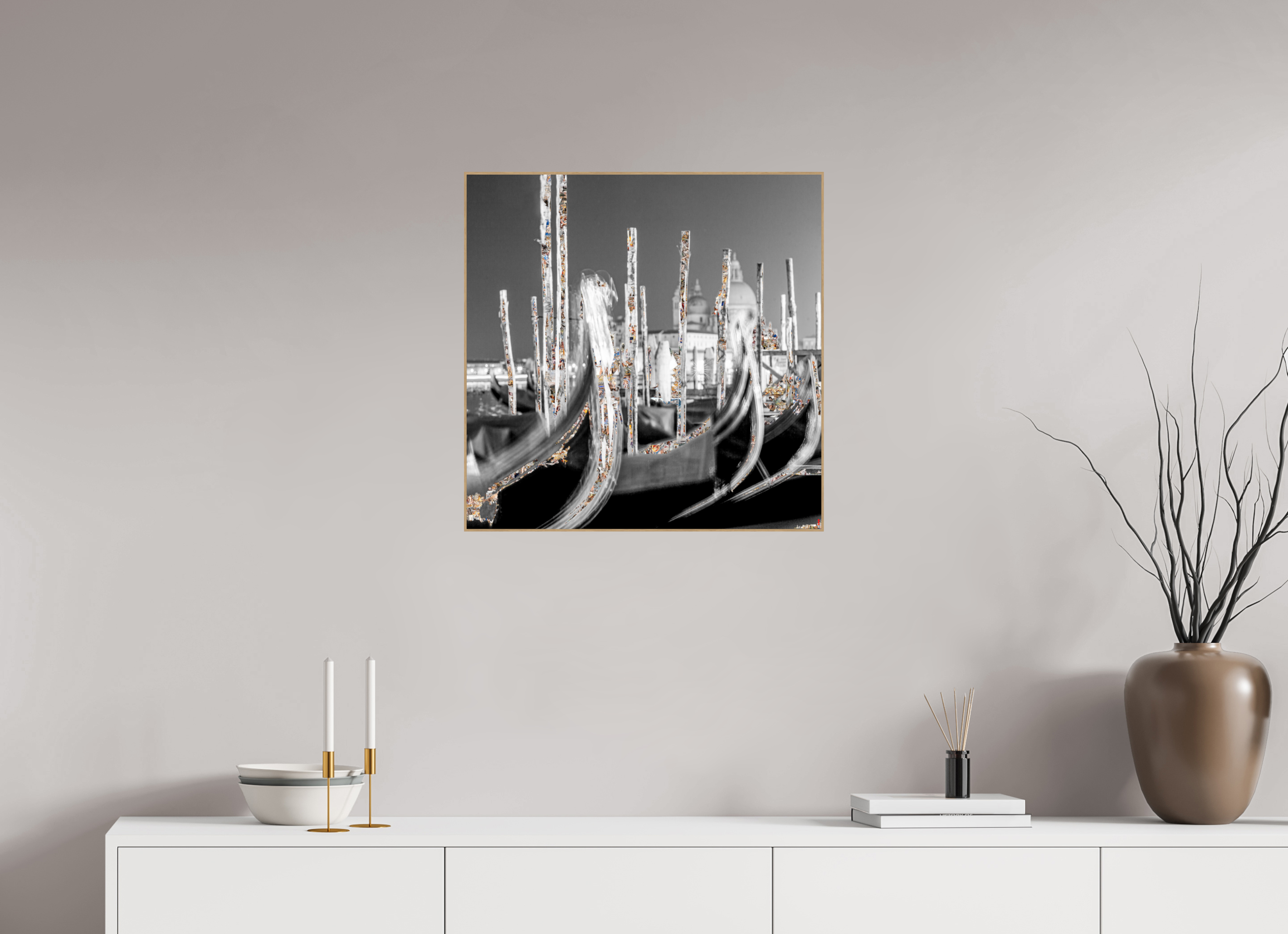 60 x 60 cm, Foto in ArtBox aus Massivholz Eiche natur RED³ HP Alina II