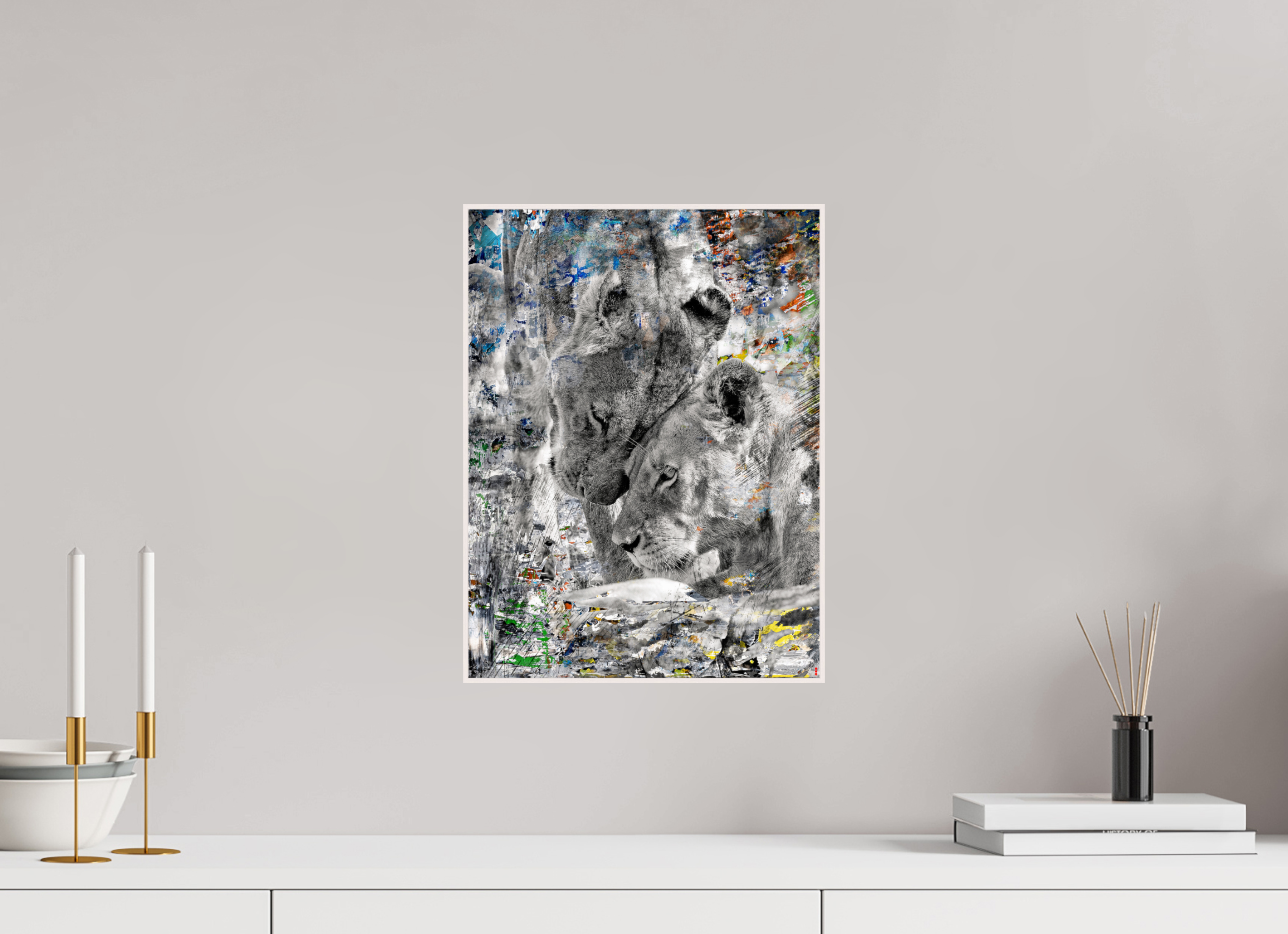 30 x 40 cm, Foto in ArtBox aus Massivholz Ahorn weiß RED³ WC Layamaya III