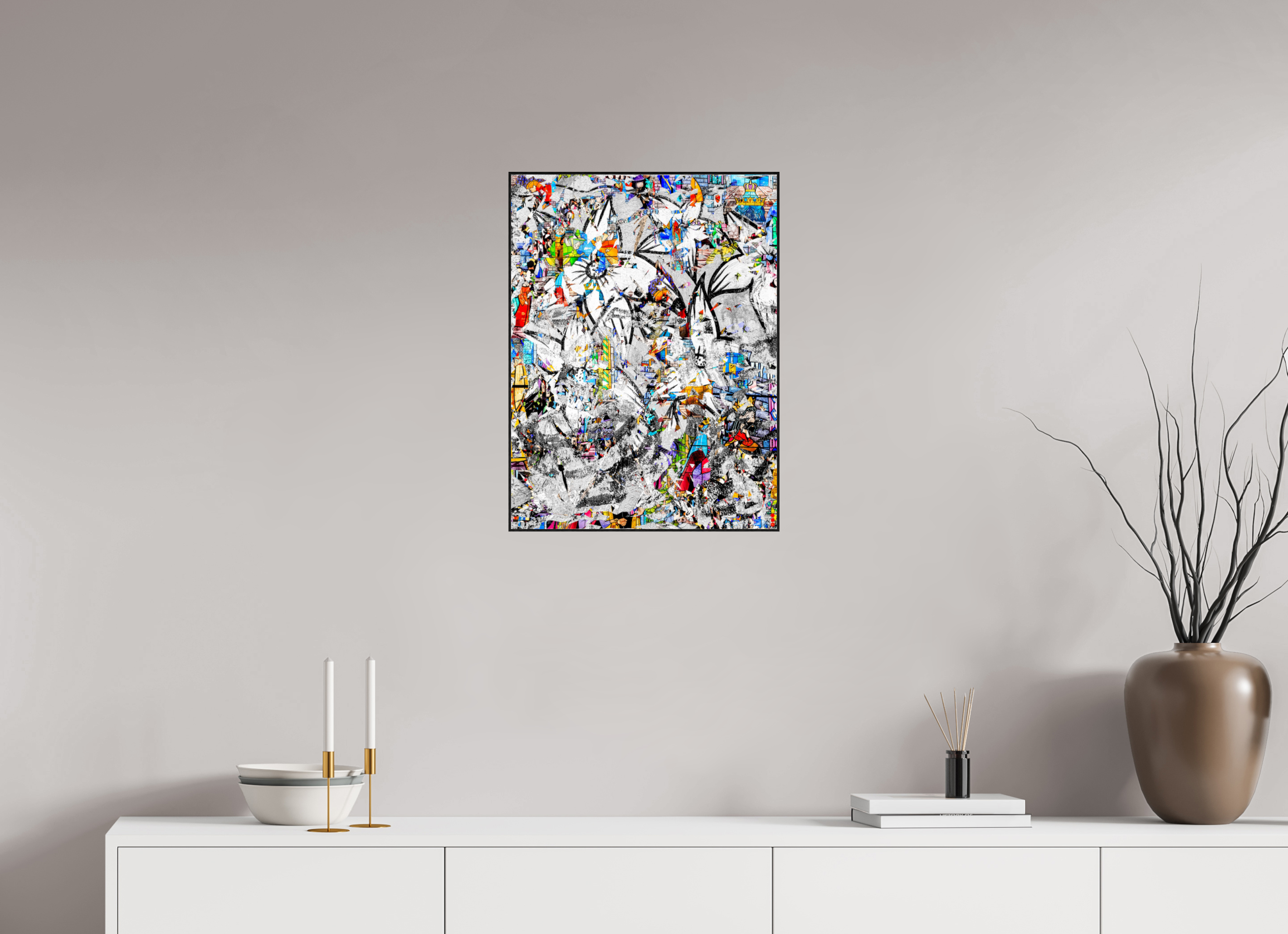 45 x 60 cm, Foto in ArtBox aus Massivholz Eiche schwarz RED³ SCSI Miraaj III