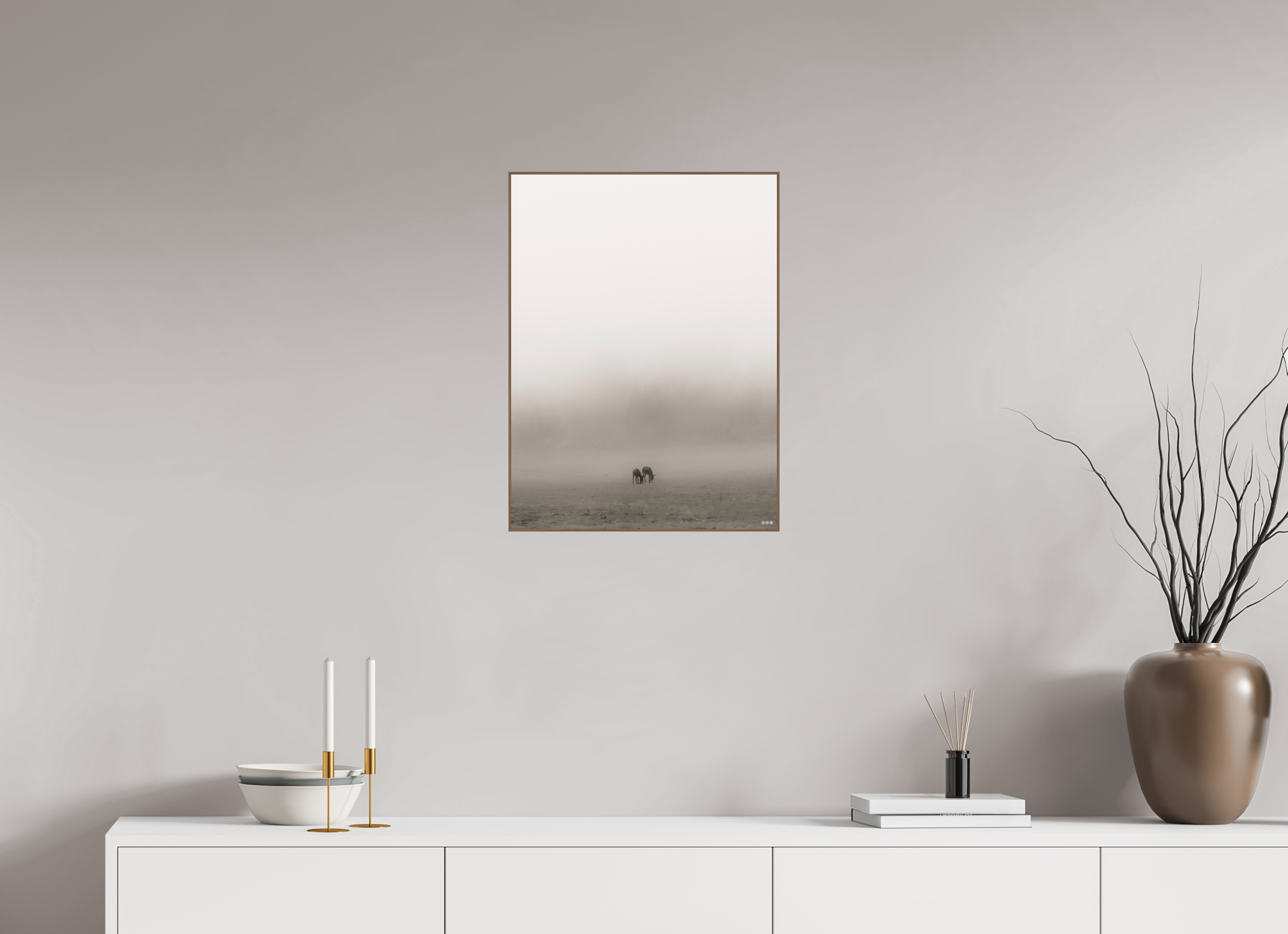 45 x 60 cm, Foto in ArtBox aus Massivholz Nussbaum RED³ PH Mamello III