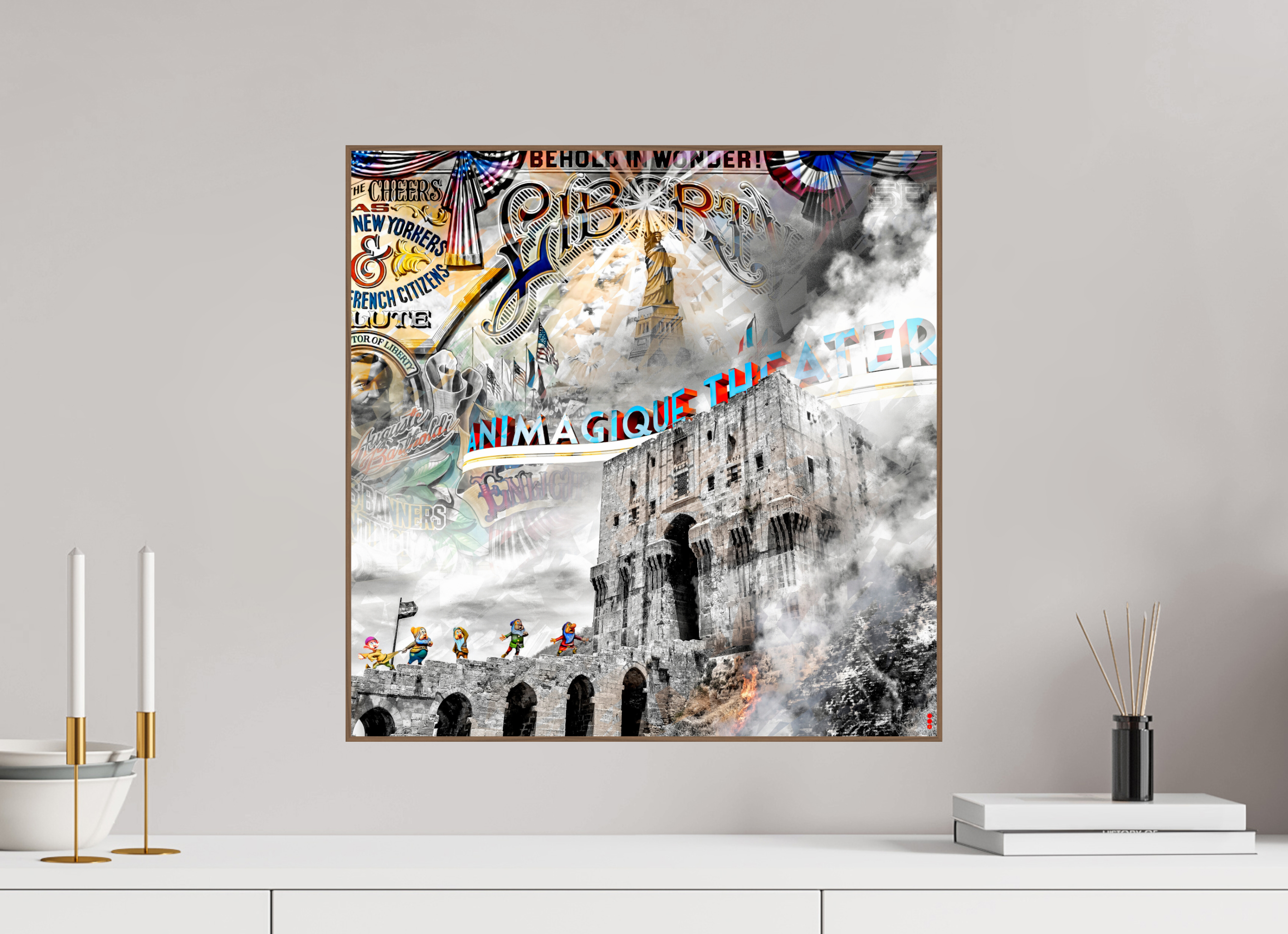 50 x 50 cm, Foto in ArtBox aus Massivholz Nussbaum RED³ SCSI Mumtaz II