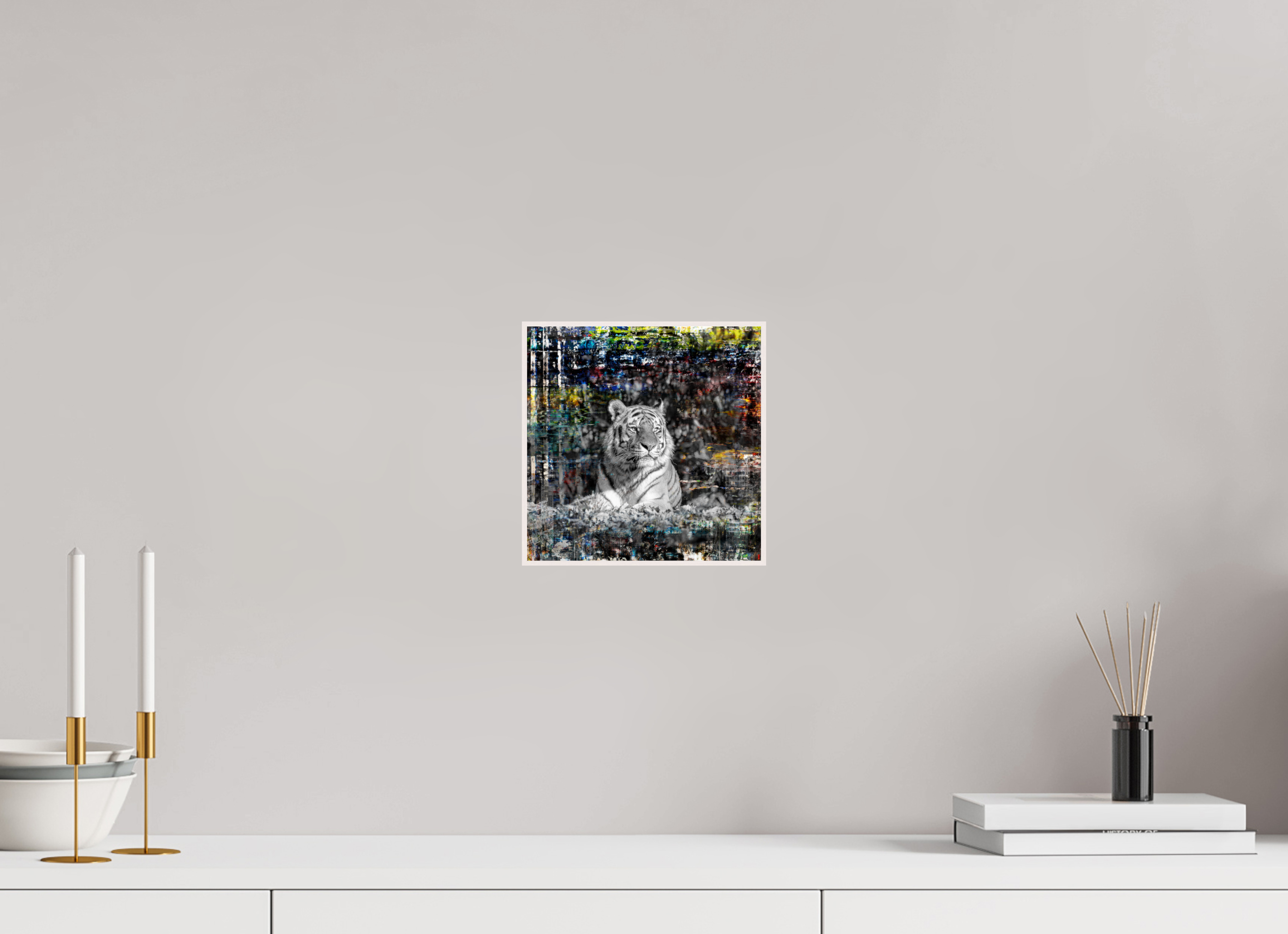 20 x 20 cm, Foto in ArtBox aus Massivholz Ahorn weiß RED³ WC Lubaya II