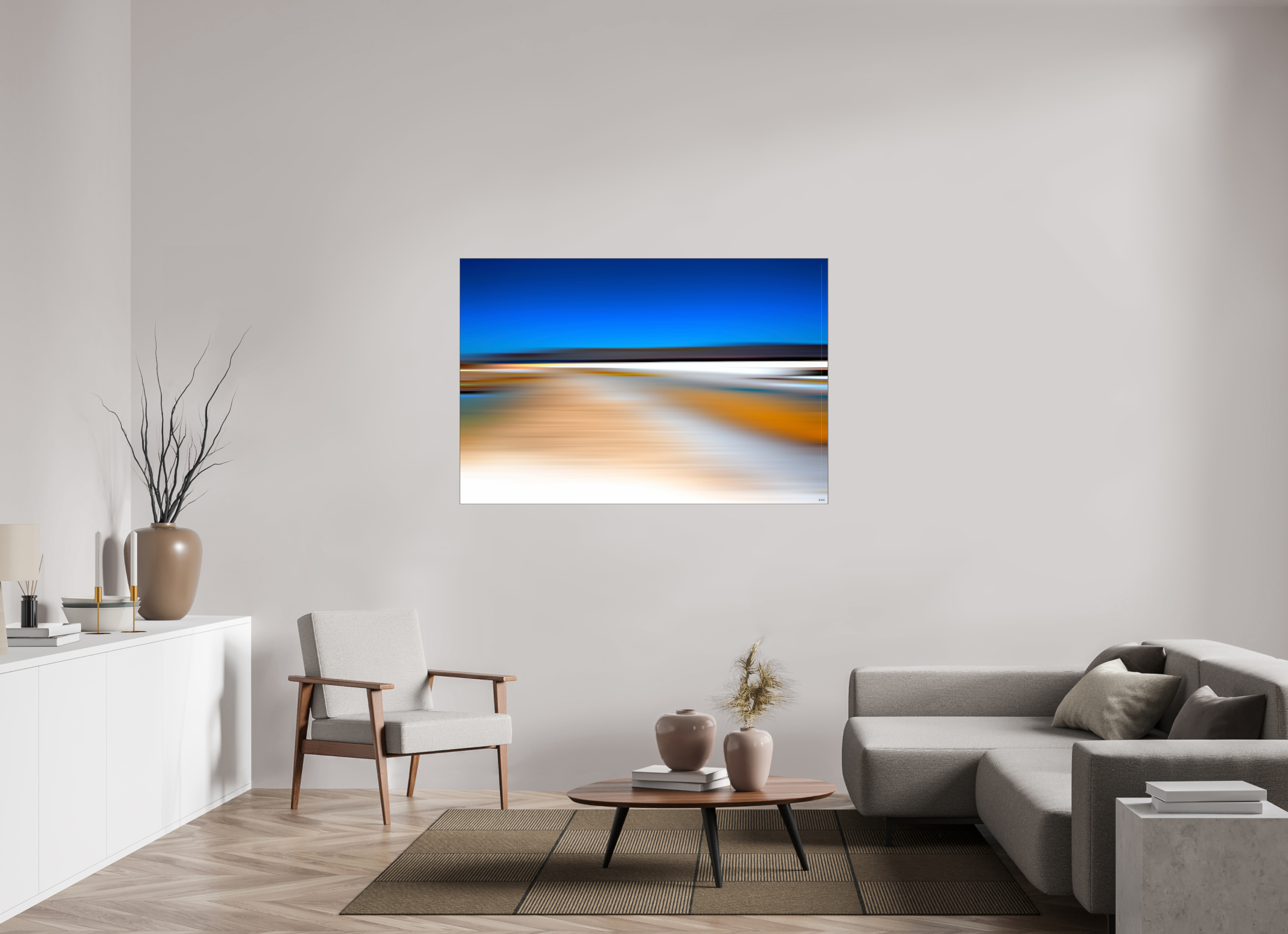 150 x 100 cm, Slimline Einfassung schwarz unter 2mm Acrylglas FA PH Antankara I