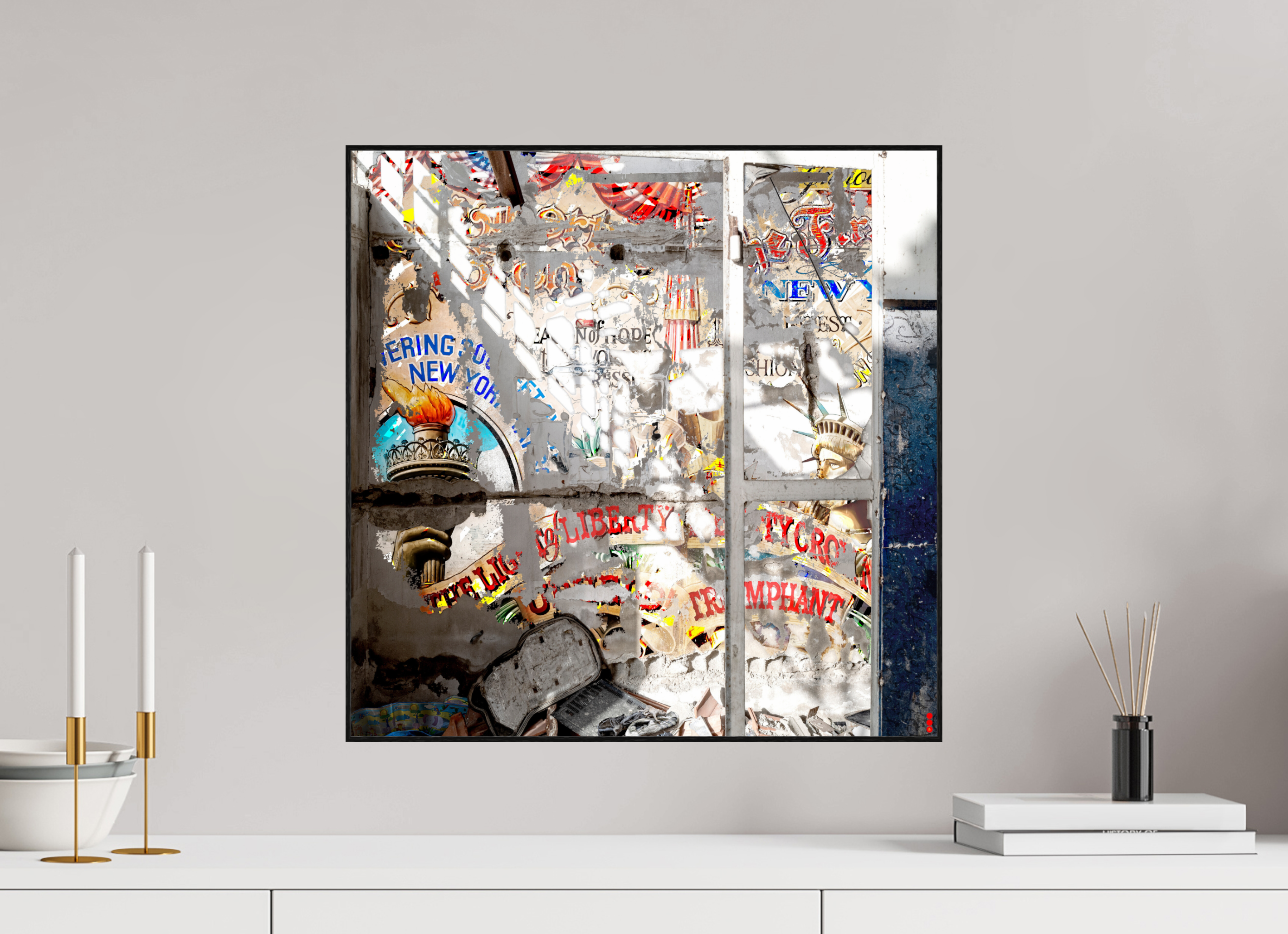 50 x 50 cm, Foto in ArtBox aus Massivholz Eiche schwarz RED³ SCSI Malahat II