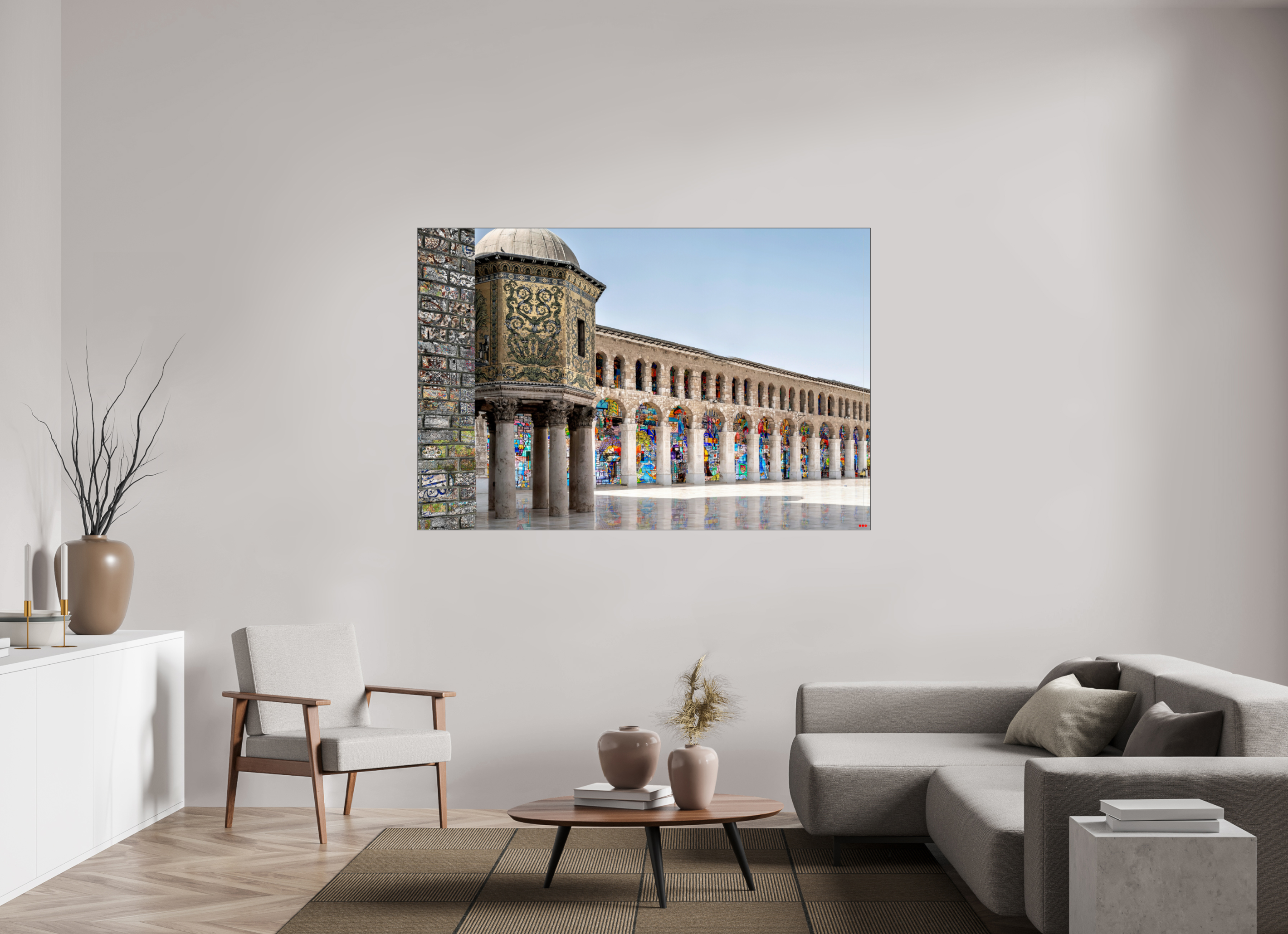 180 x 120 cm, Slimline Einfassung schwarz unter 2mm Acrylglas FA SCSI Mazin I