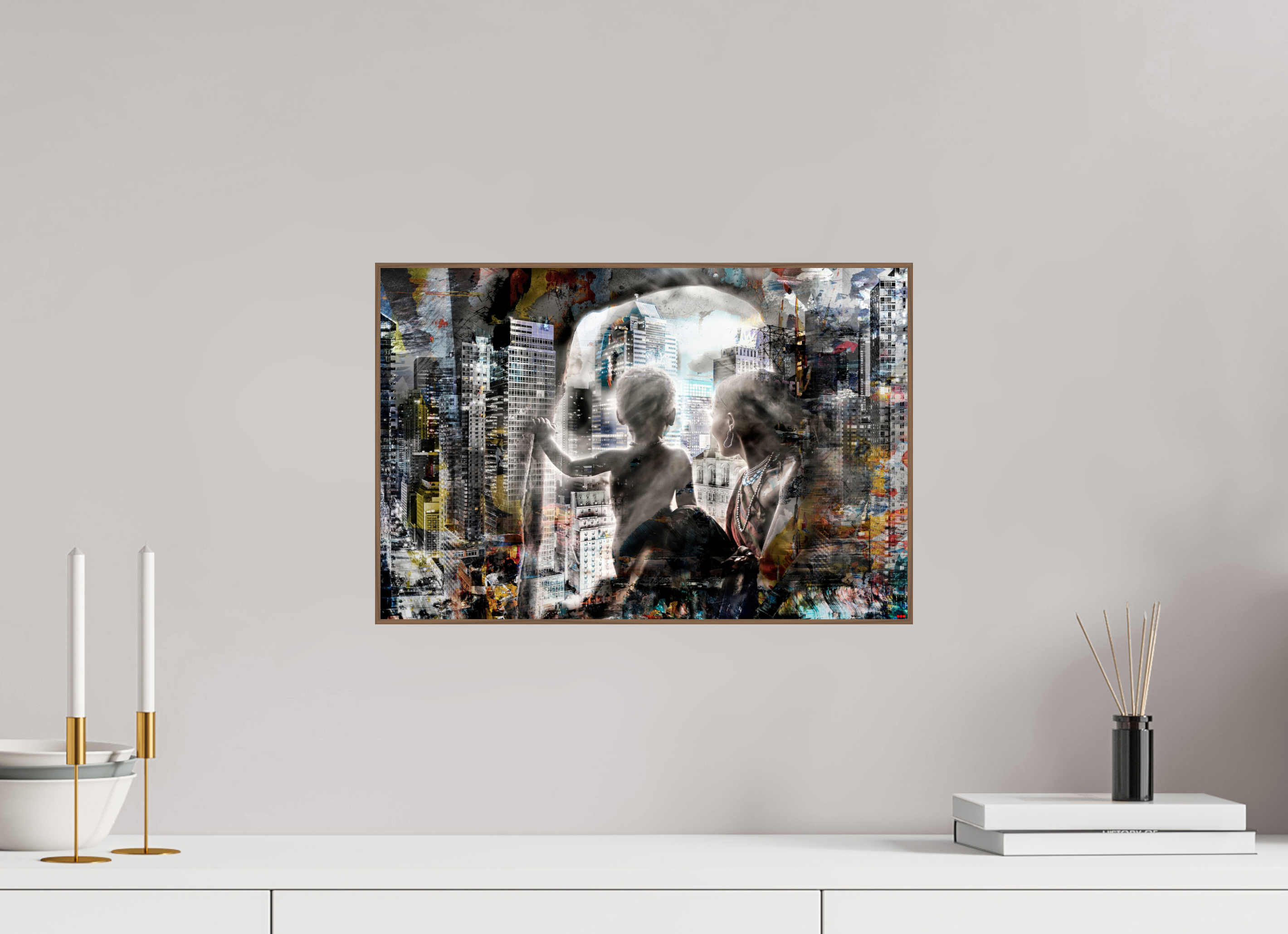 45 x 30 cm, Foto in ArtBox aus Massivholz Nussbaum RED³ HP Sukama I