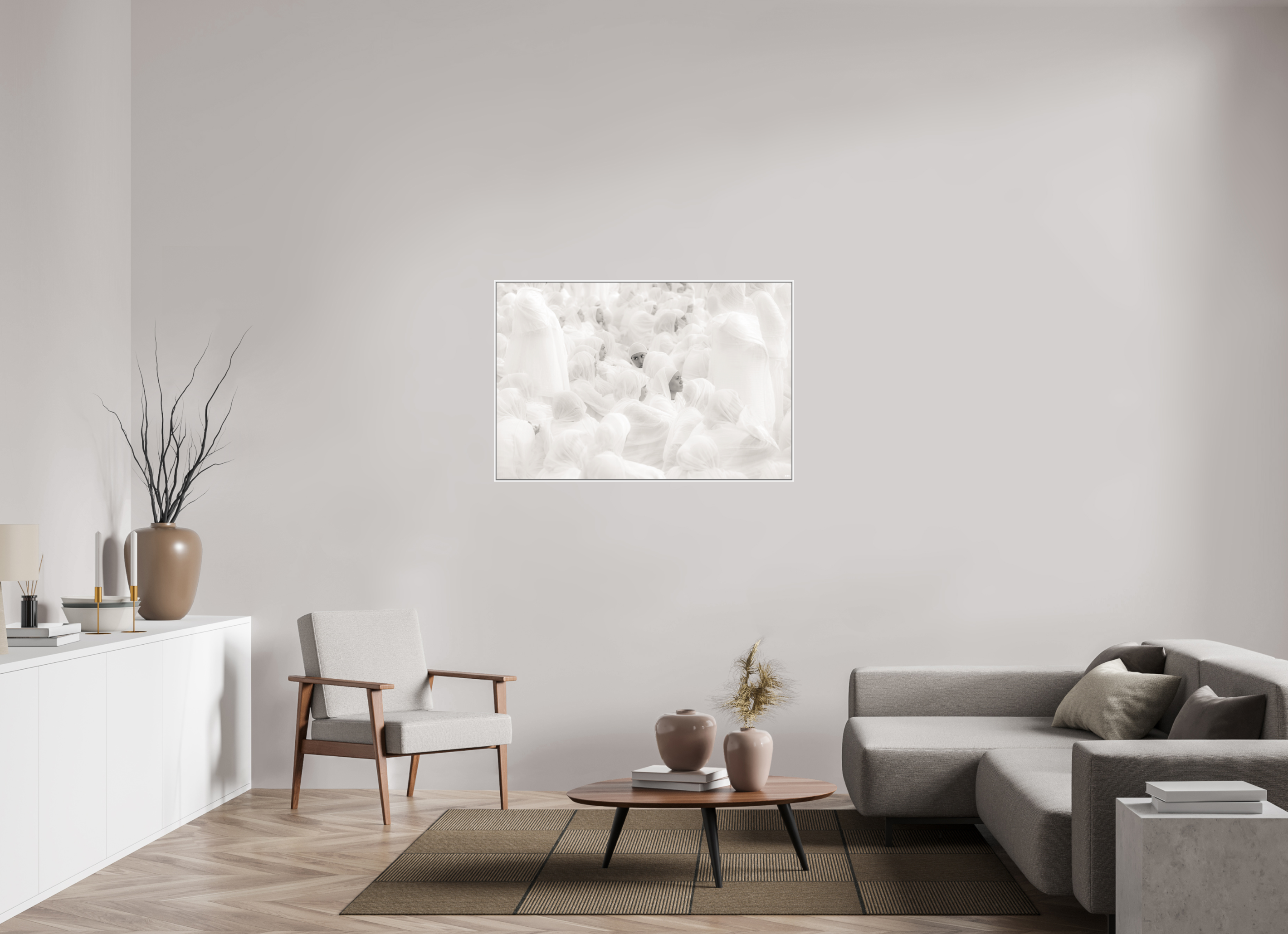 120 x 80 cm, Schattenfugen-Rahmen weiß & 2mm Acrylglas FA PH Malia I