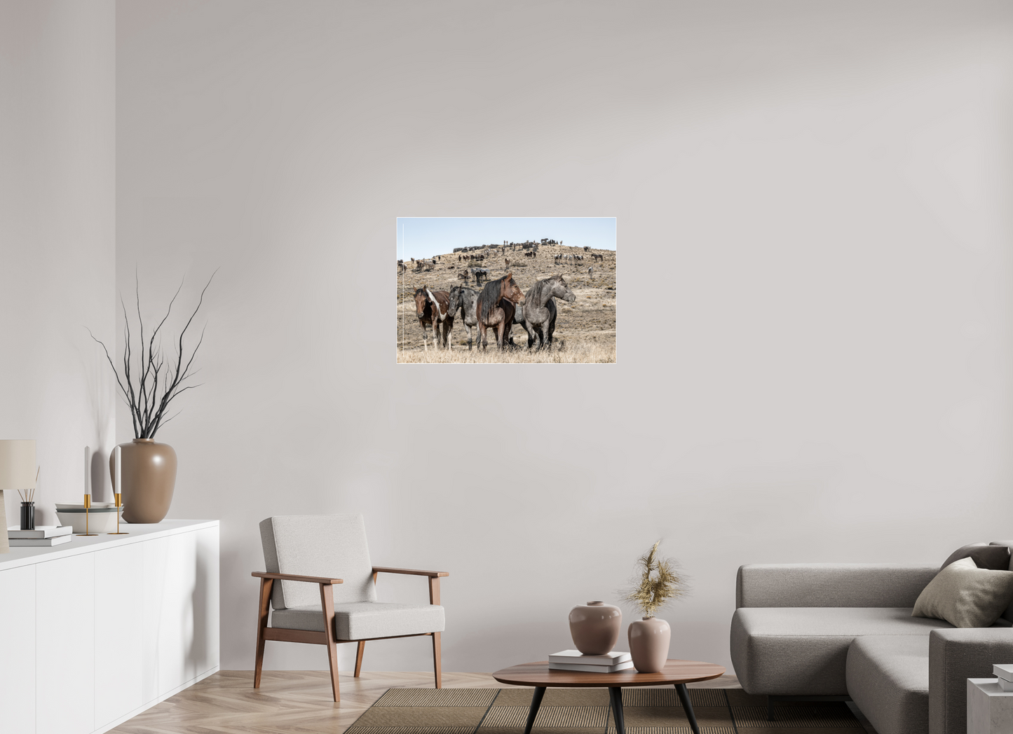Wild Mustangs Bemossed I
