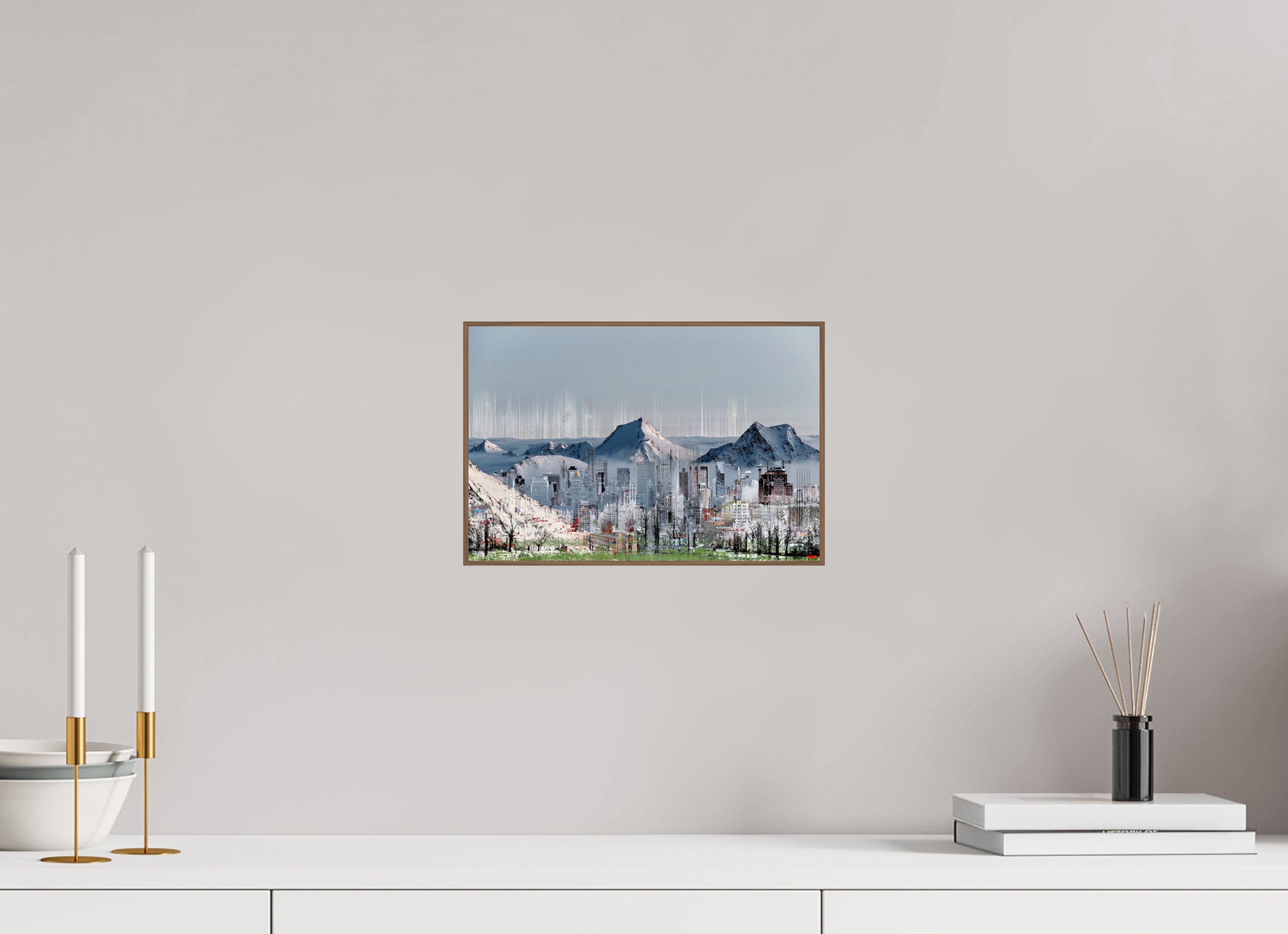 30 x 20 cm, Foto in ArtBox aus Massivholz Nussbaum RED³ HP Mafuane I