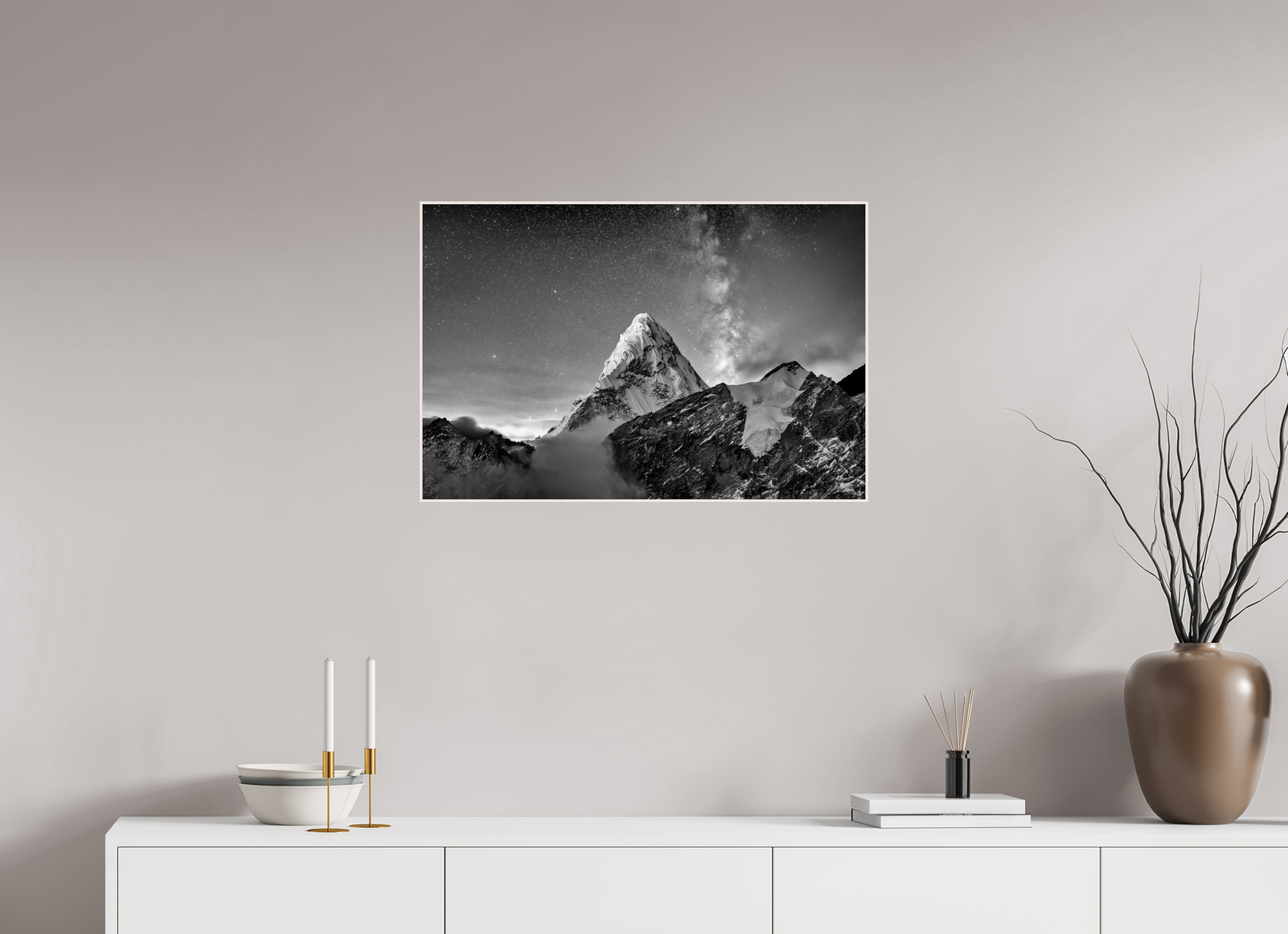 75 x 50 cm, Foto in ArtBox aus Massivholz Ahorn weiß RED³ PH Sujata I