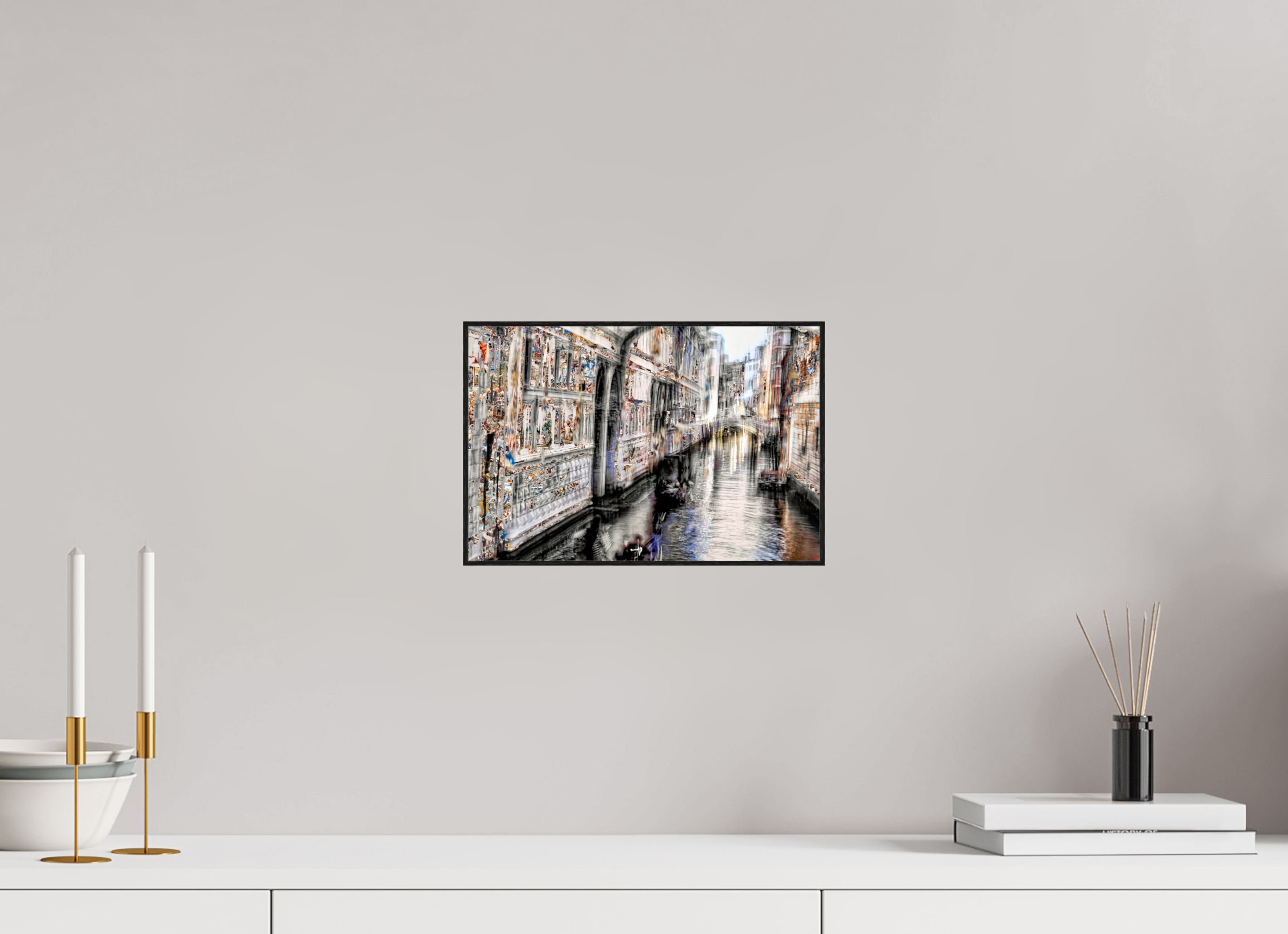 30 x 20 cm, Foto in ArtBox aus Massivholz Eiche schwarz RED³ HP Amari I