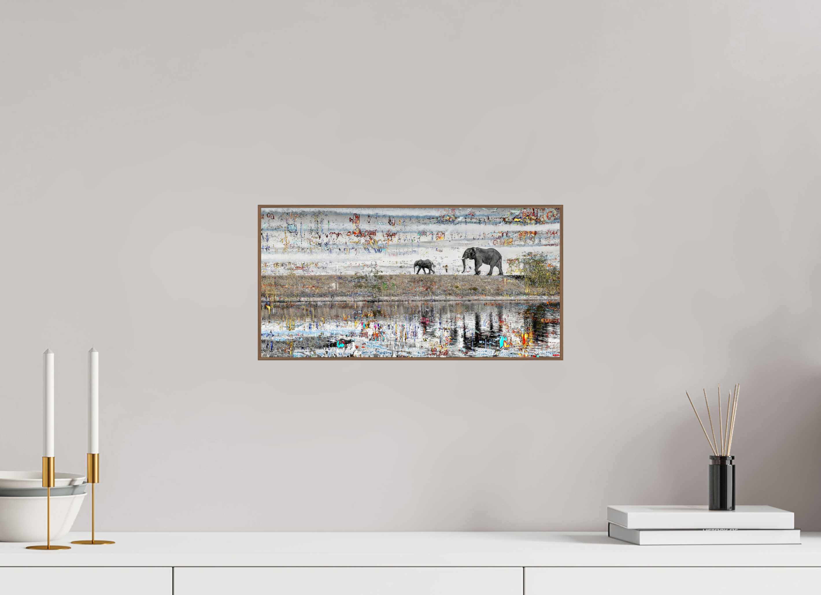 40 x 20 cm, Foto in ArtBox aus Massivholz Nussbaum RED³ WC Akuji V