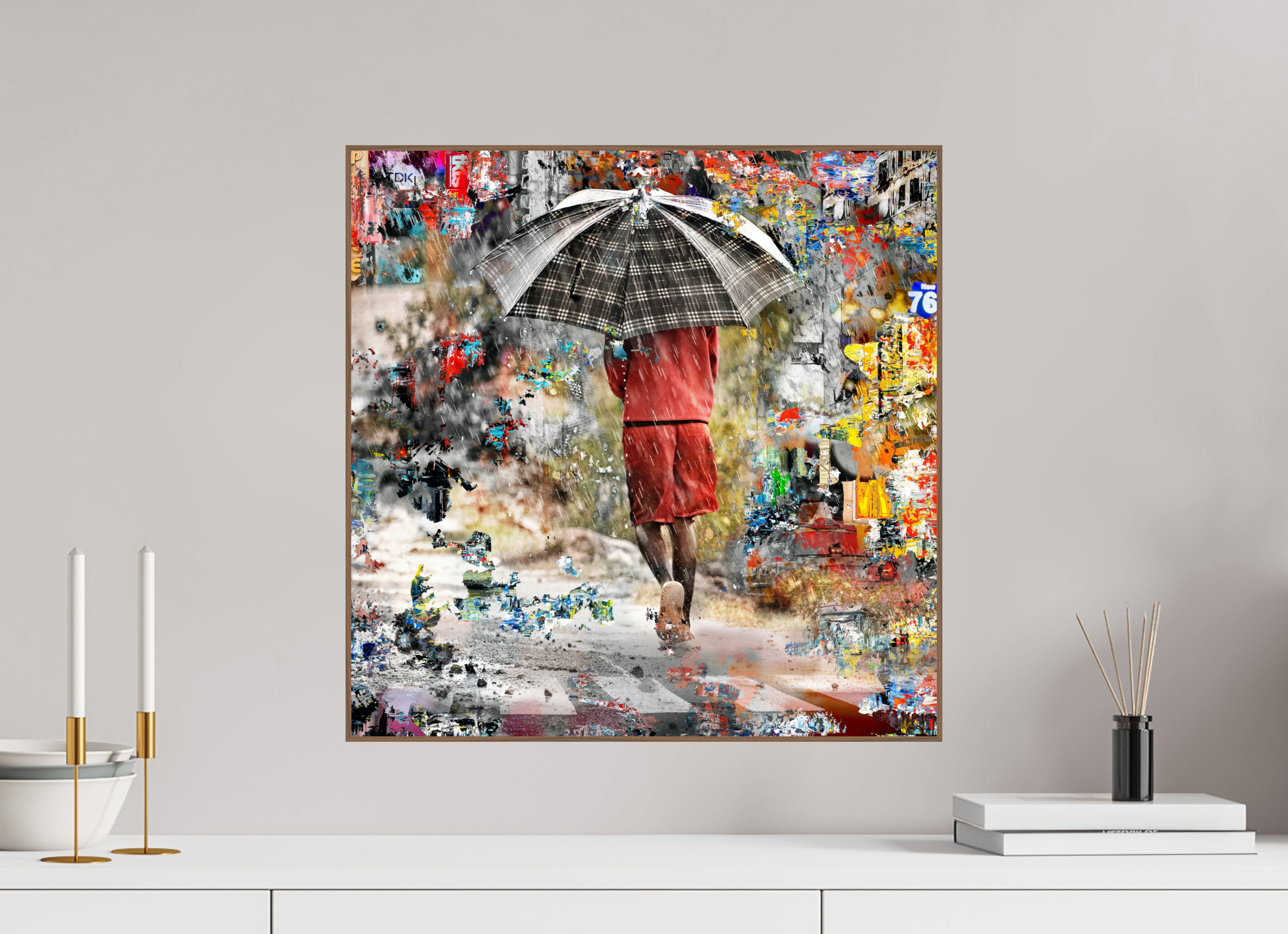 50 x 50 cm, Foto in ArtBox aus Massivholz Nussbaum RED³ HP Wash II