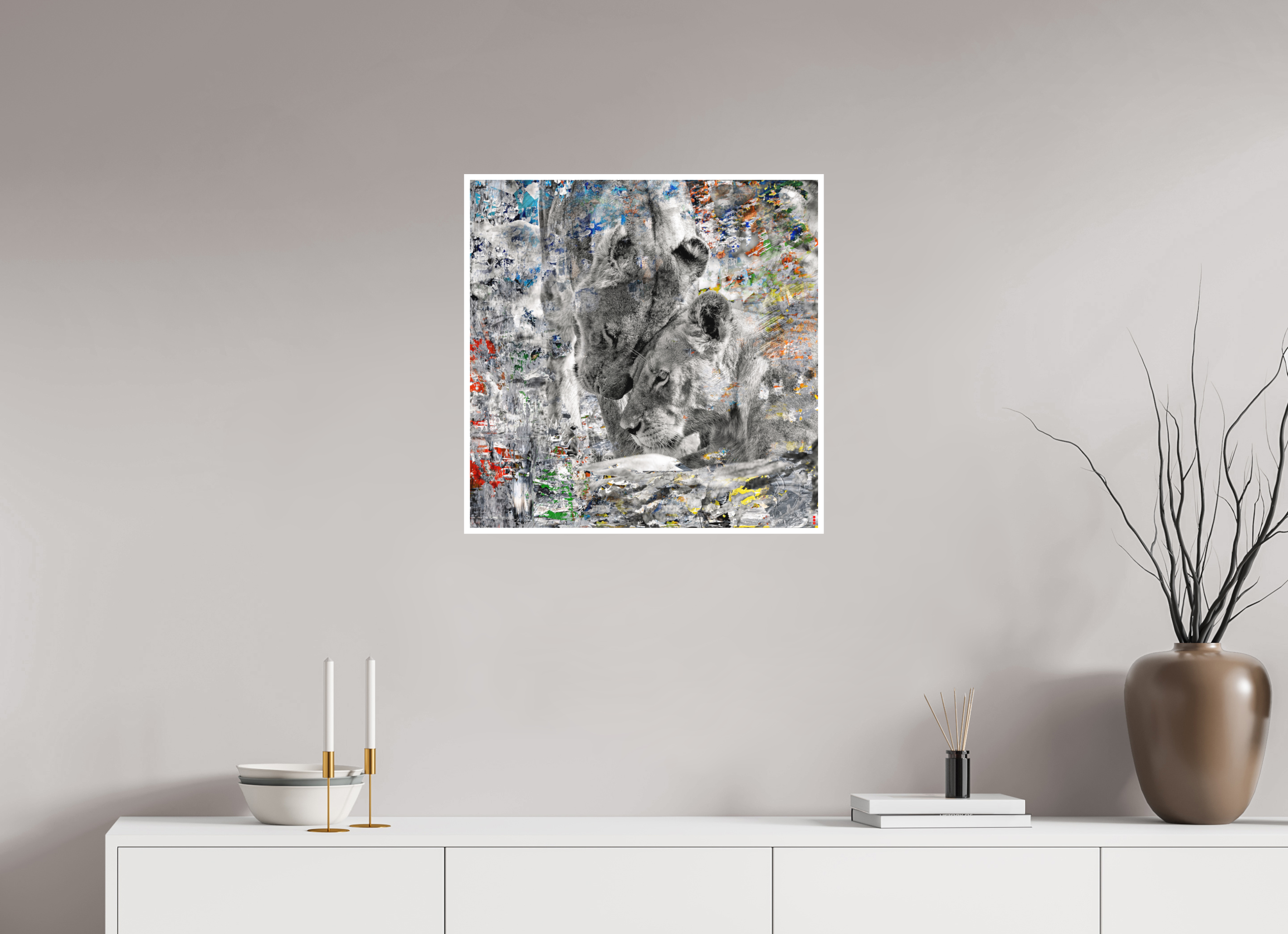 60 x 60 cm, Fine Art Print Hahnemühle William Turner RED³ WC Layamaya II