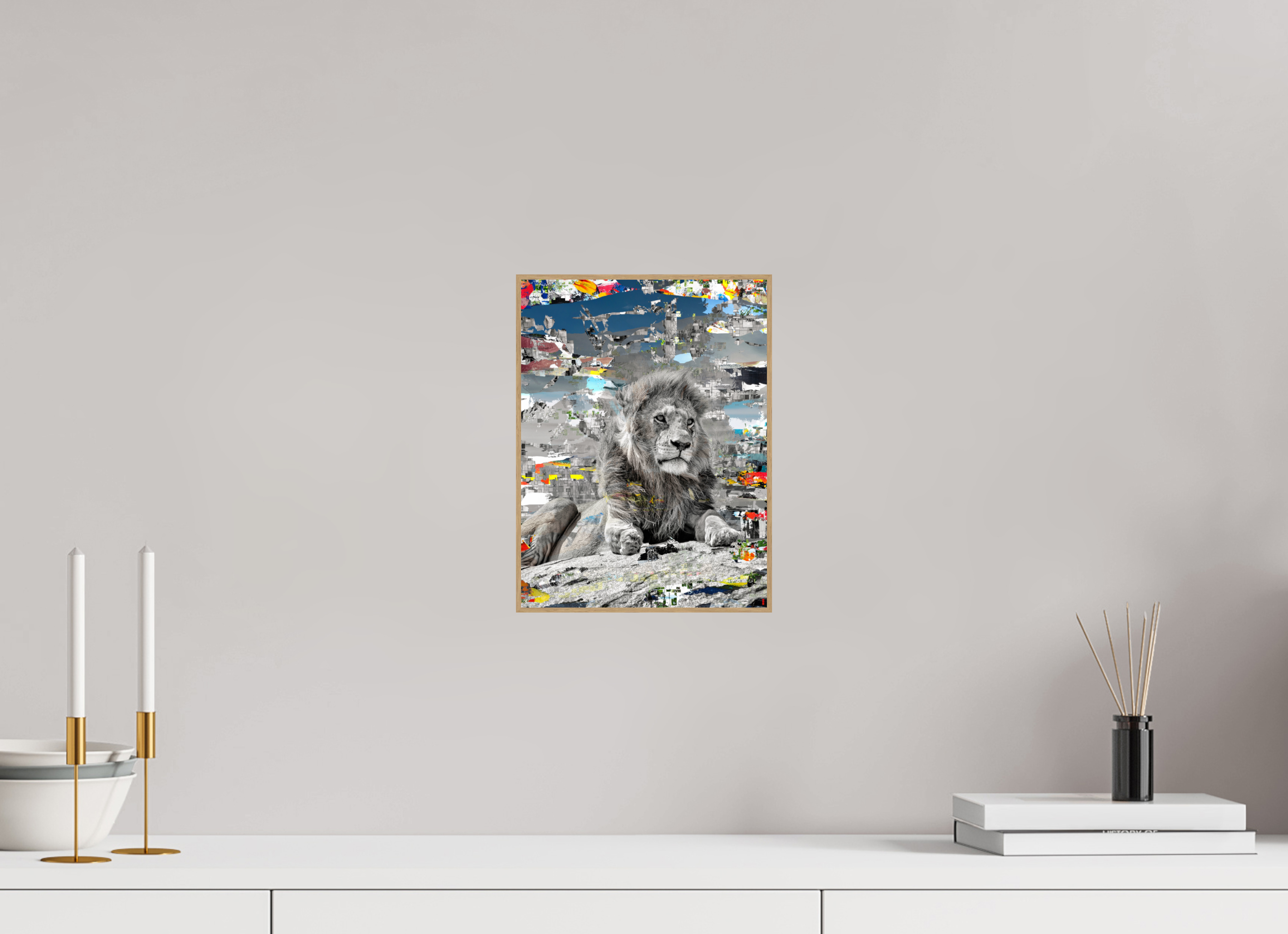 21 x 28 cm, Foto in ArtBox aus Massivholz Eiche natur RED³ WC Jabari III