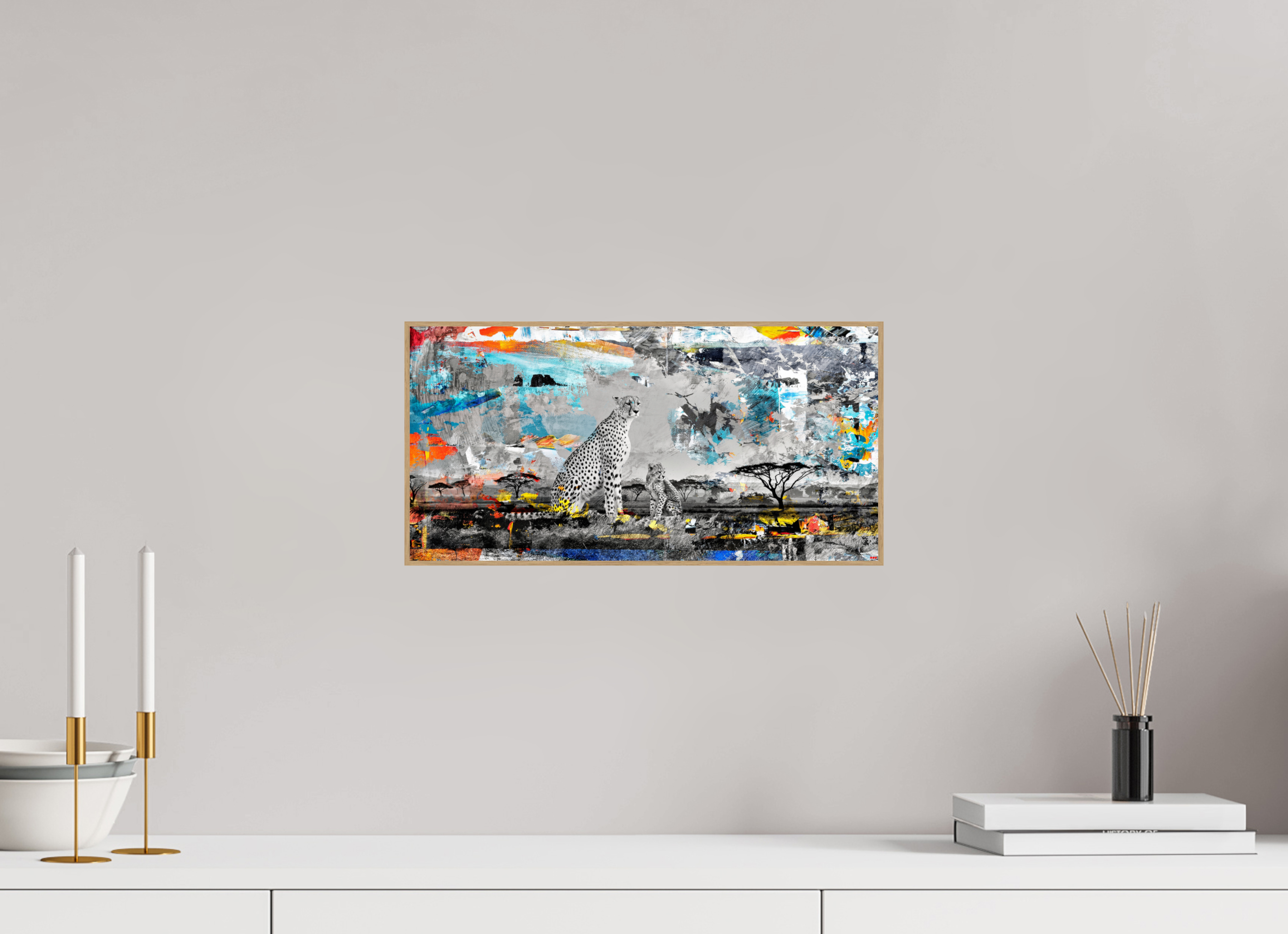 40 x 20 cm, Foto in ArtBox aus Massivholz Eiche natur RED³ WC Ladebayo V