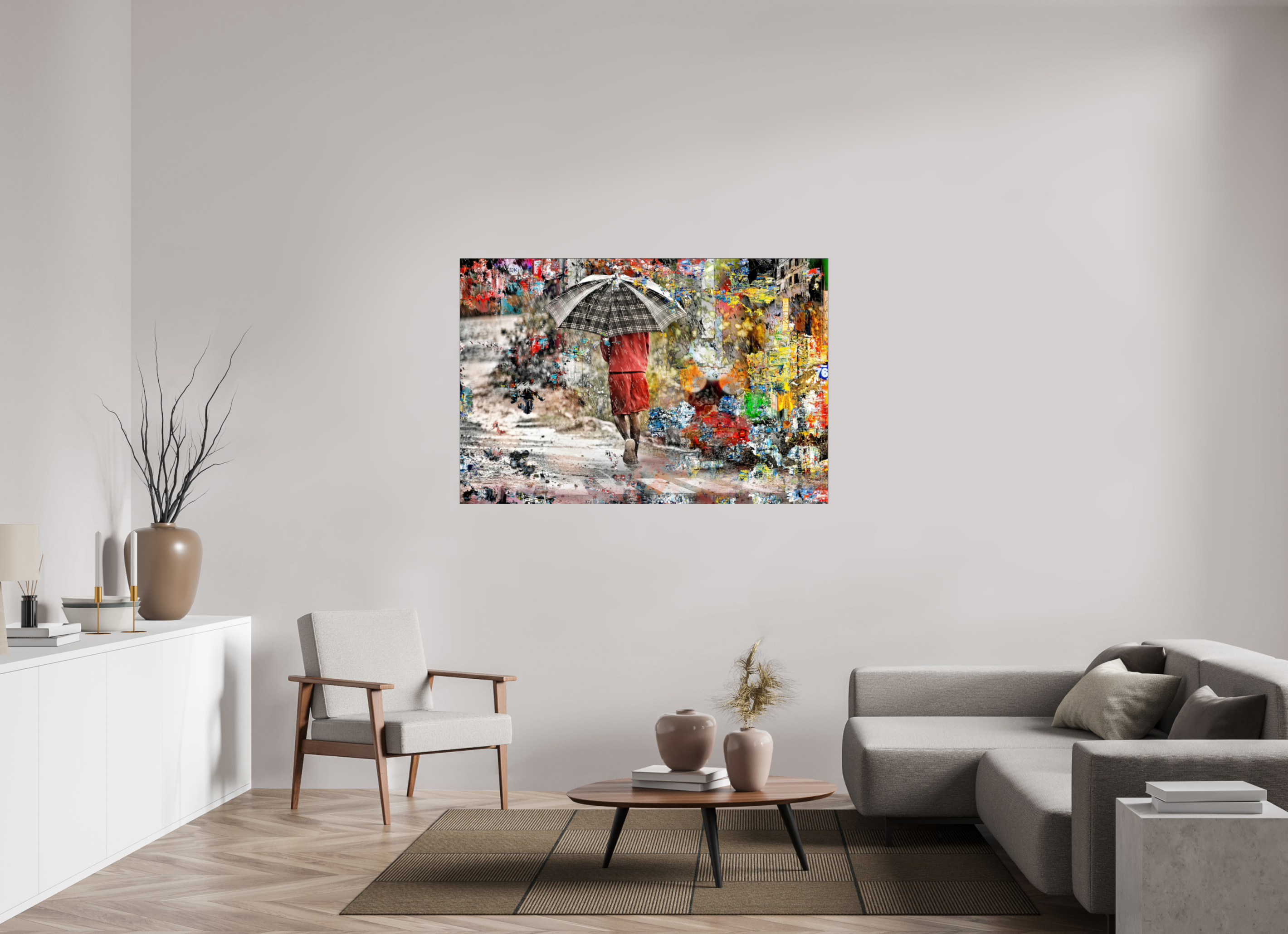 150 x 100 cm, Slimline Einfassung schwarz unter 2mm Acrylglas FA HP Wash I