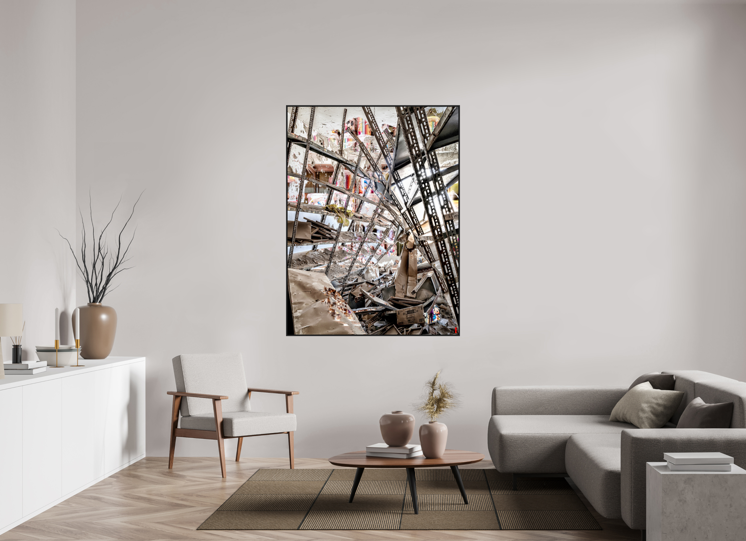 120 x 160 cm, Schattenfugen-Rahmen schwarz & 2mm Acrylglas FA SCSI Mahira III